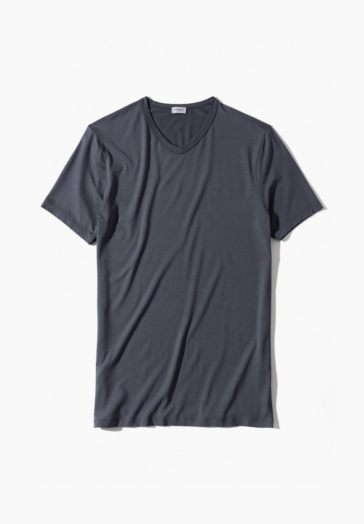 Pureness | T-Shirt kurzarm V-Ausschnitt - winter blue