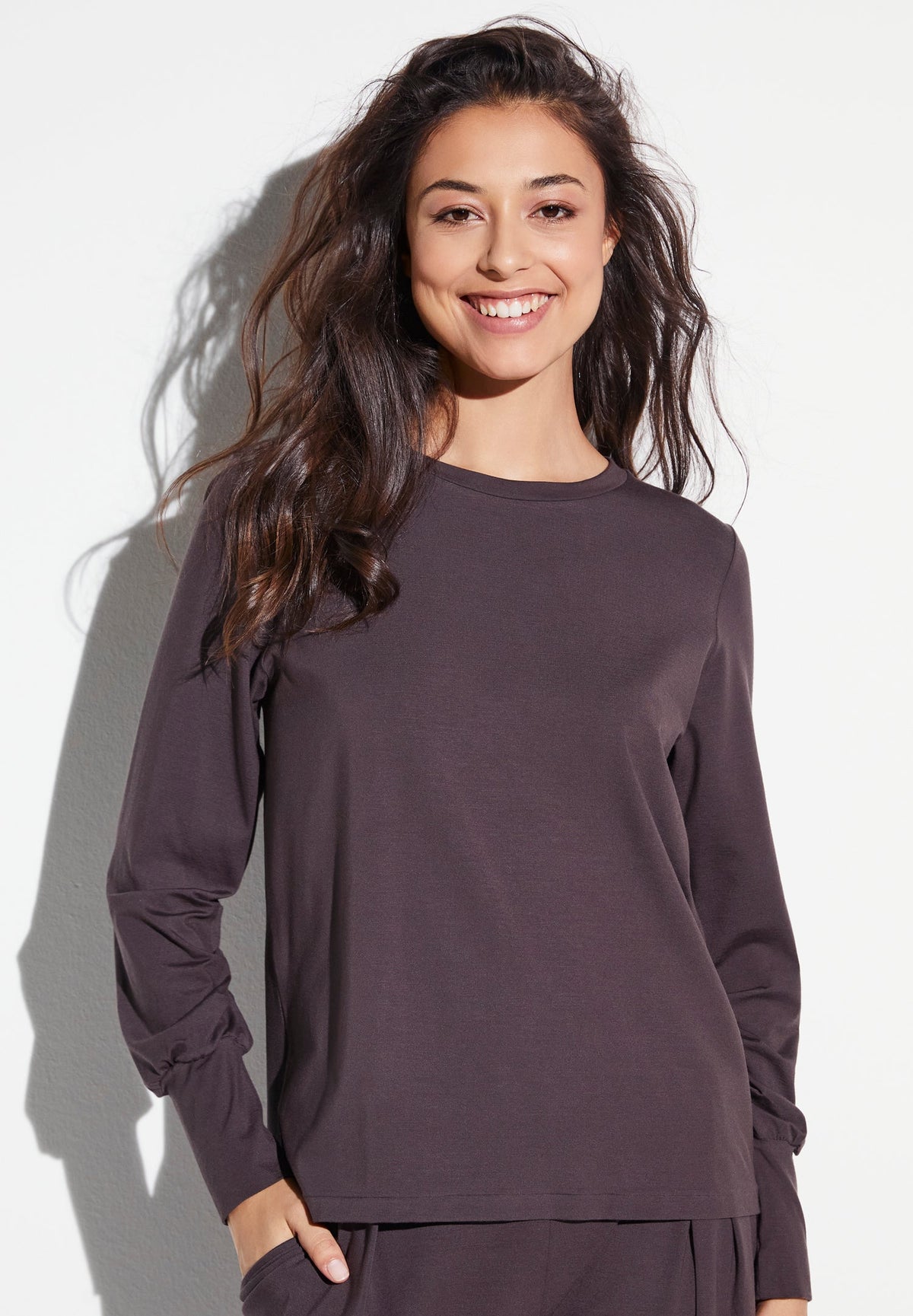 Pureness | T-Shirt Long Sleeve - chocolate