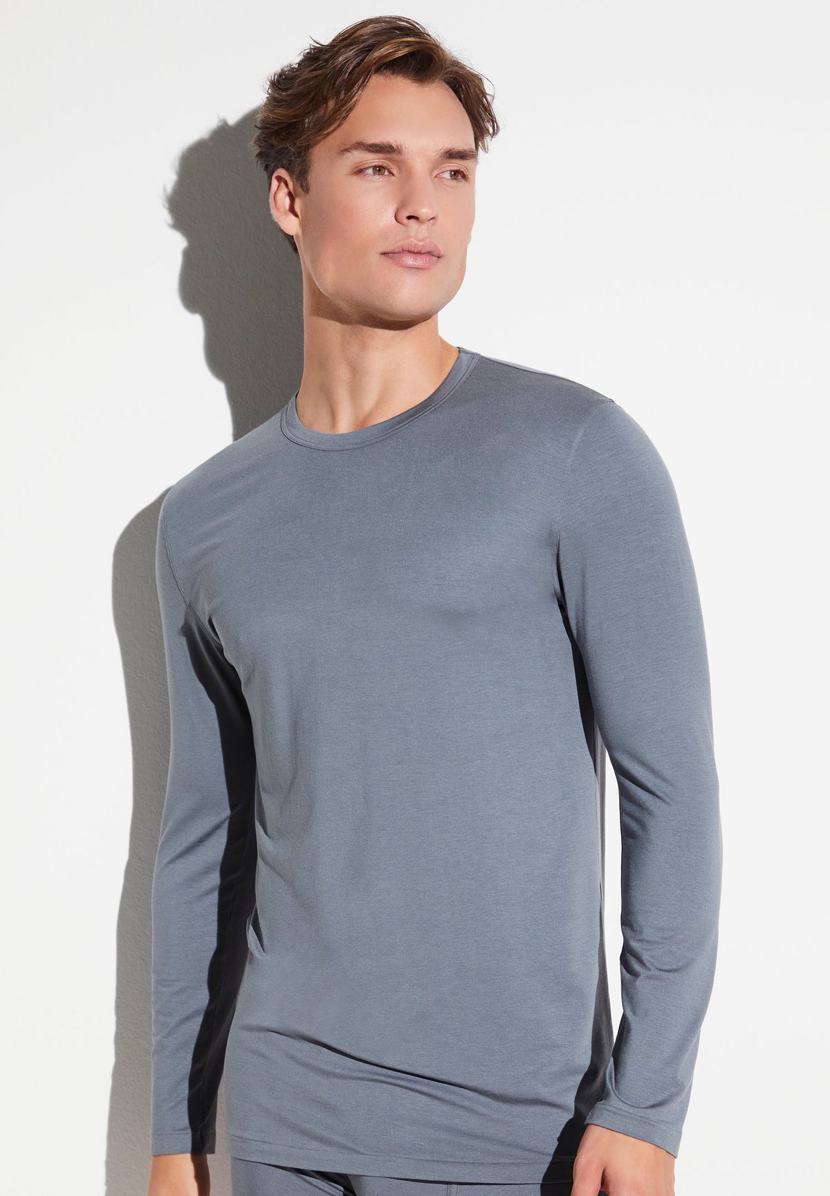 Cozy Comfort | T-Shirt langarm - steel blue