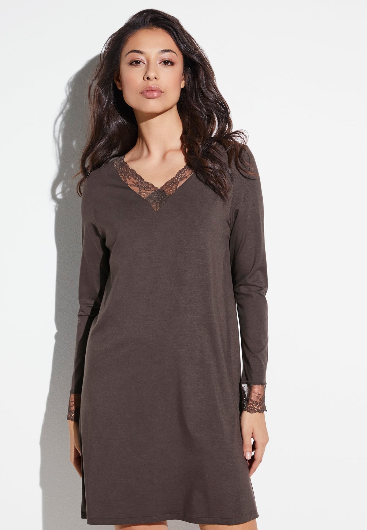 Sensual Fashion | Sleepshirt Long Sleeve - black olive