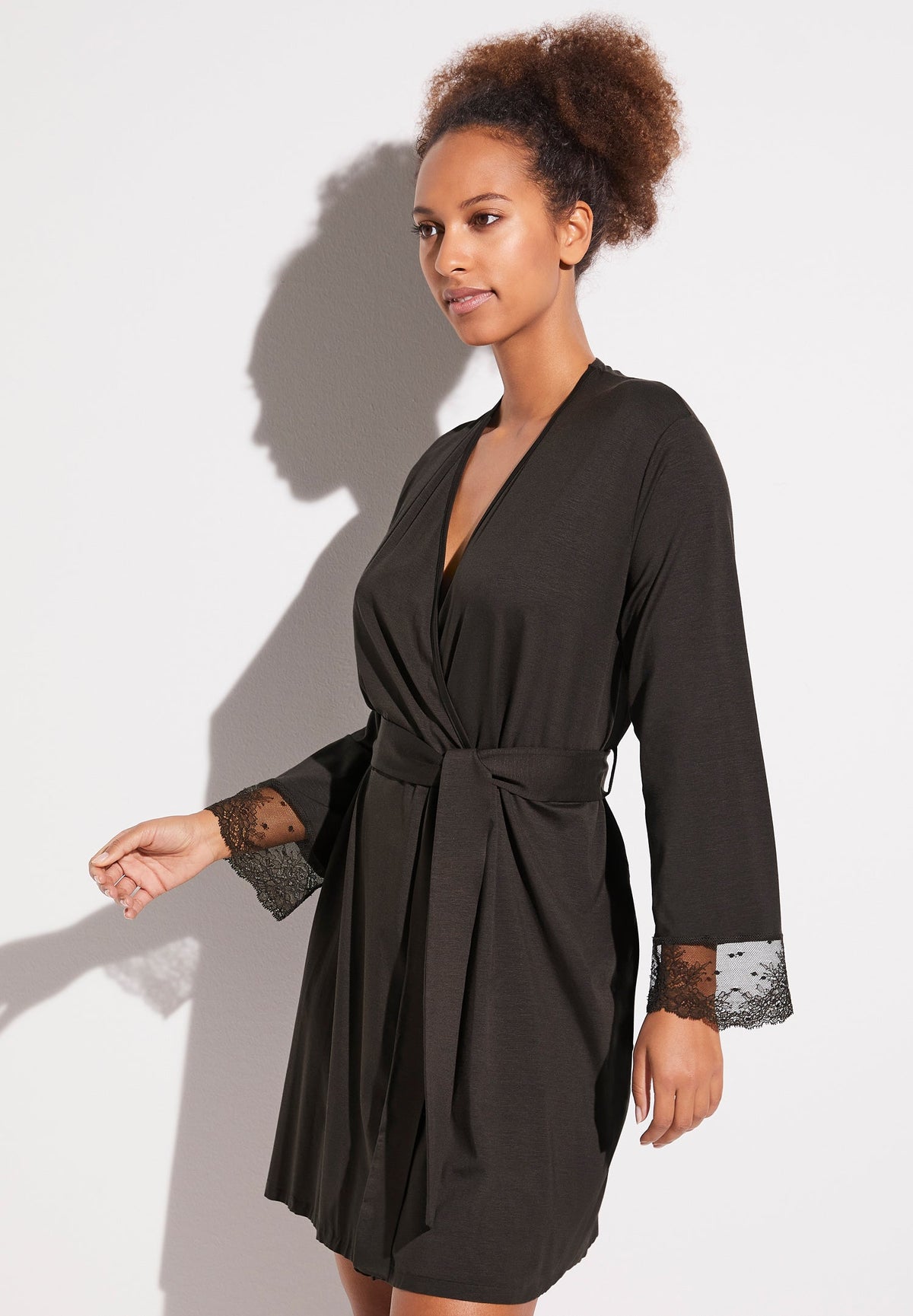 Sensual Fashion | Robe de chambre courte - black olive