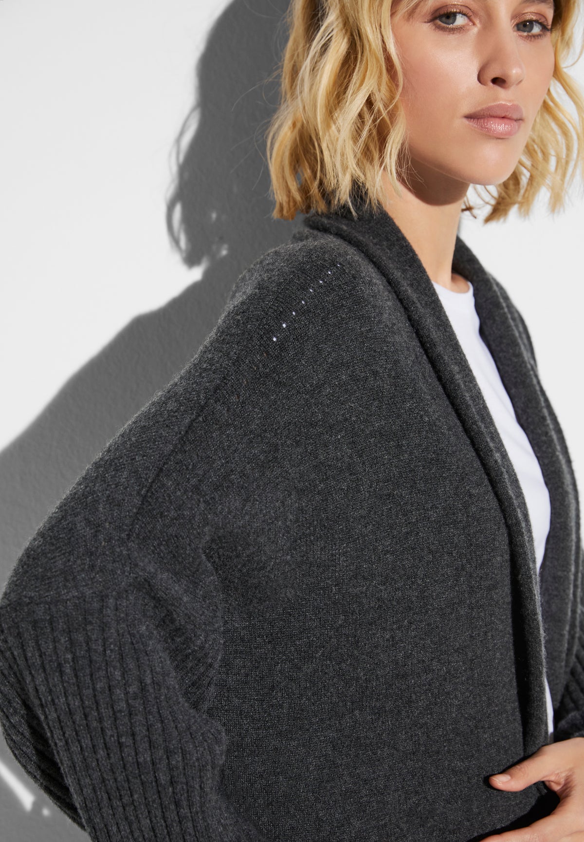 Luxury Cashmere | Poncho - anthrazit