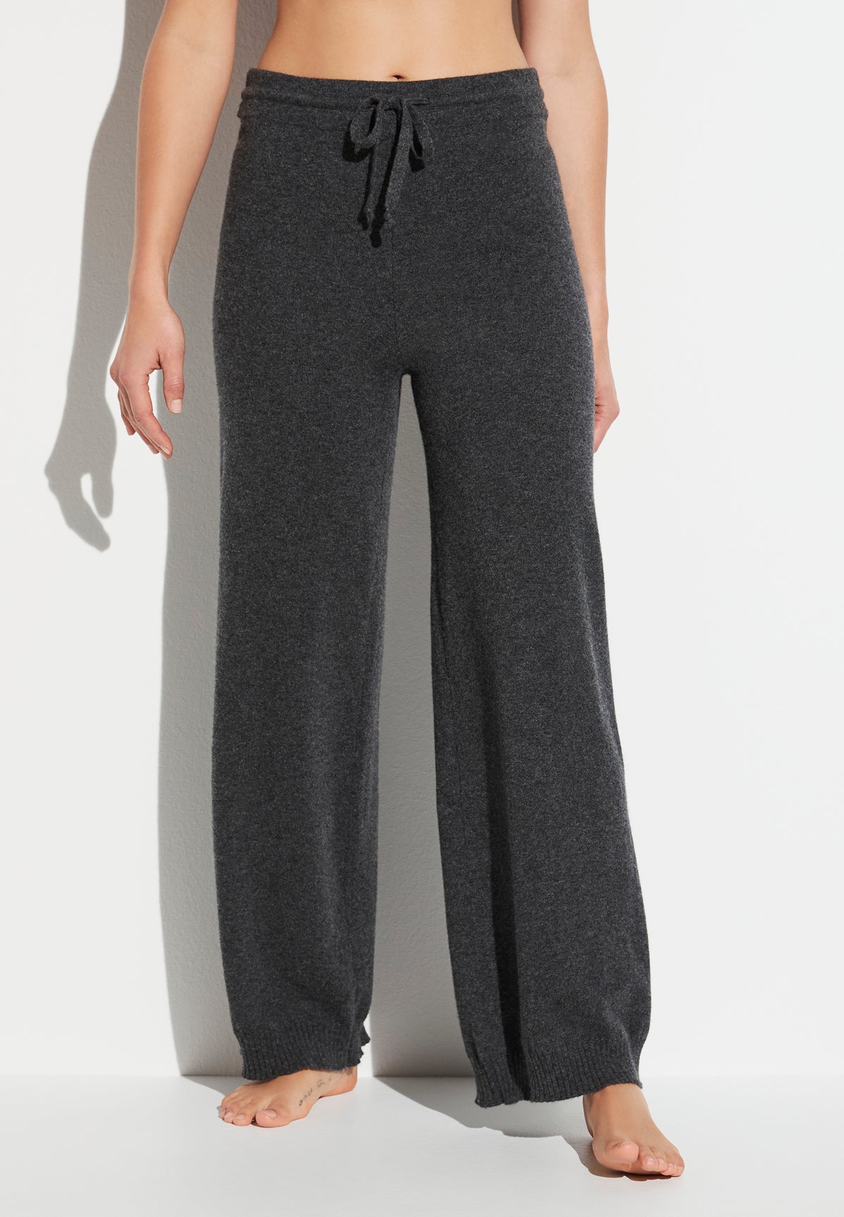 Luxury Cashmere | Pantalon - anthrazit