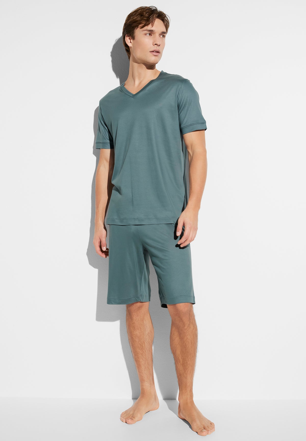 Sustainable Luxury | Pyjama kurz - jade