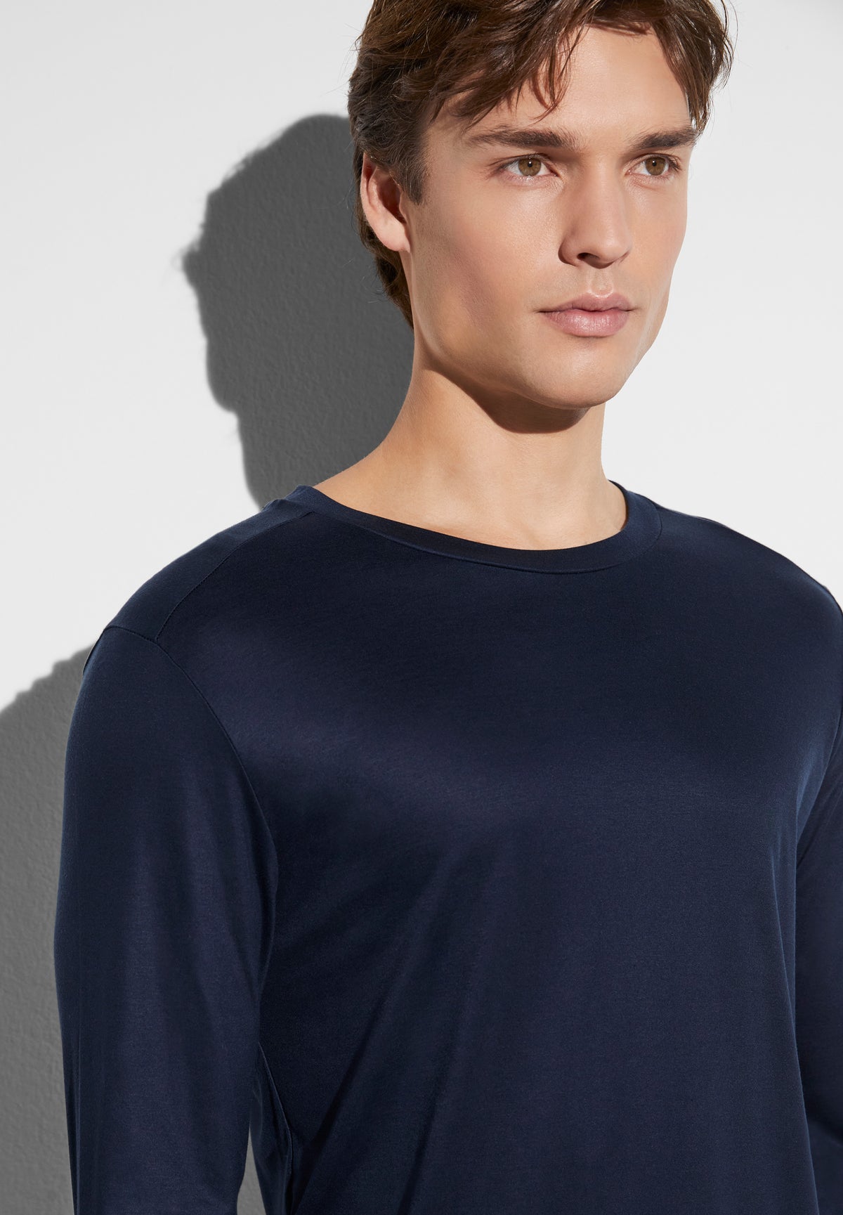 Sustainable Luxury | T-Shirt langarm - twilight blue