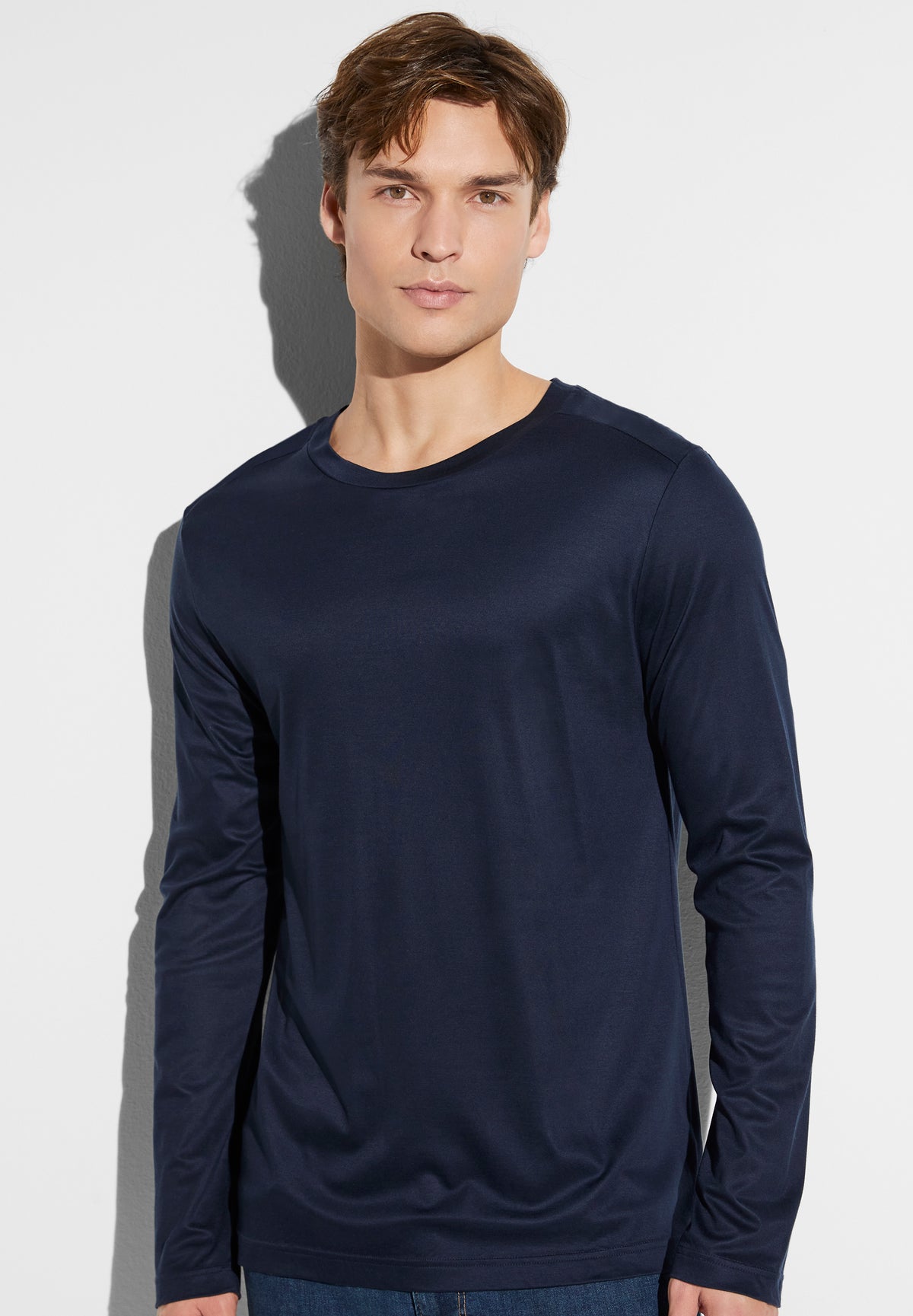 Sustainable Luxury | T-Shirt Long Sleeve - twilight blue