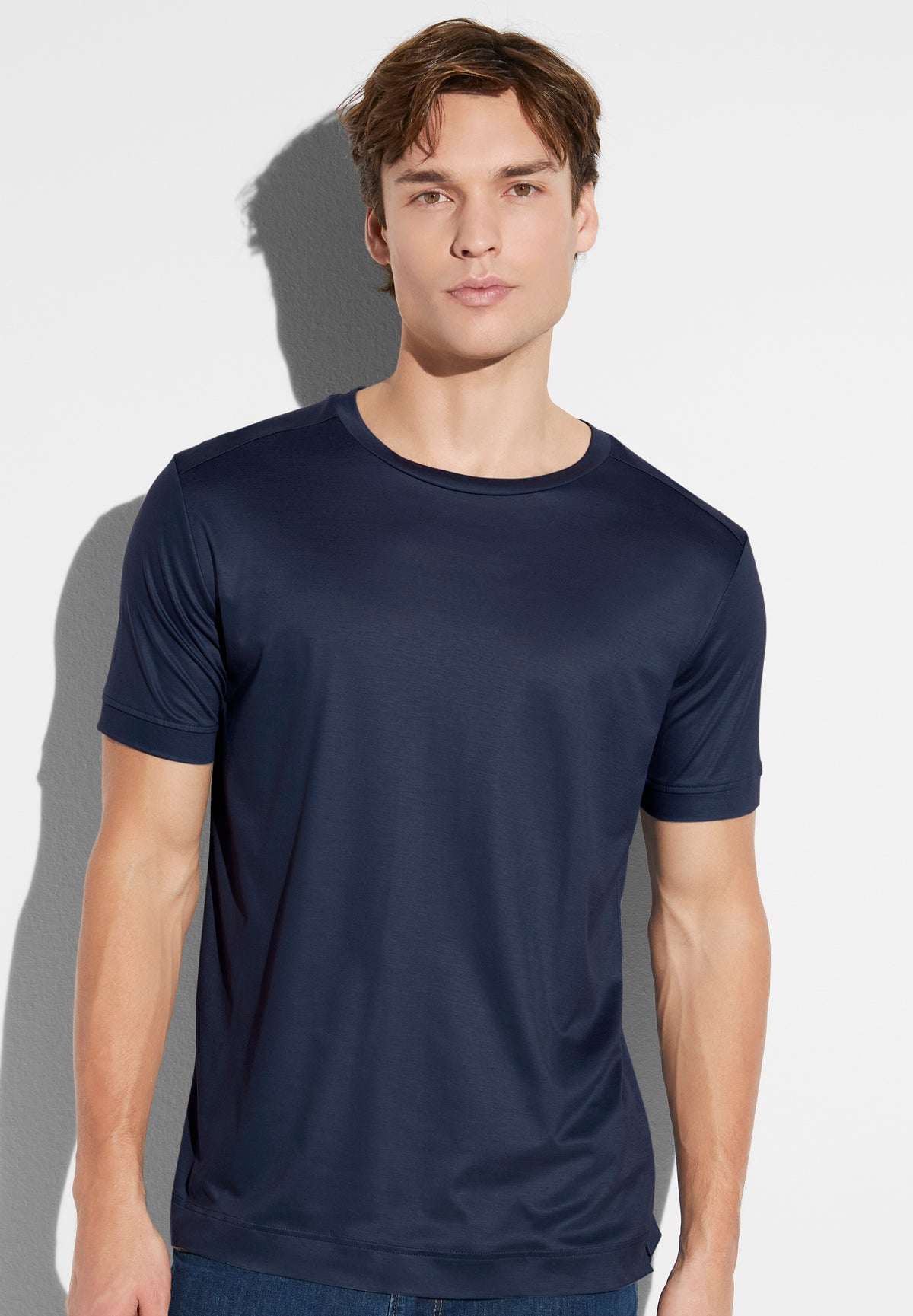 Sustainable Luxury | T-Shirt kurzarm - twilight blue