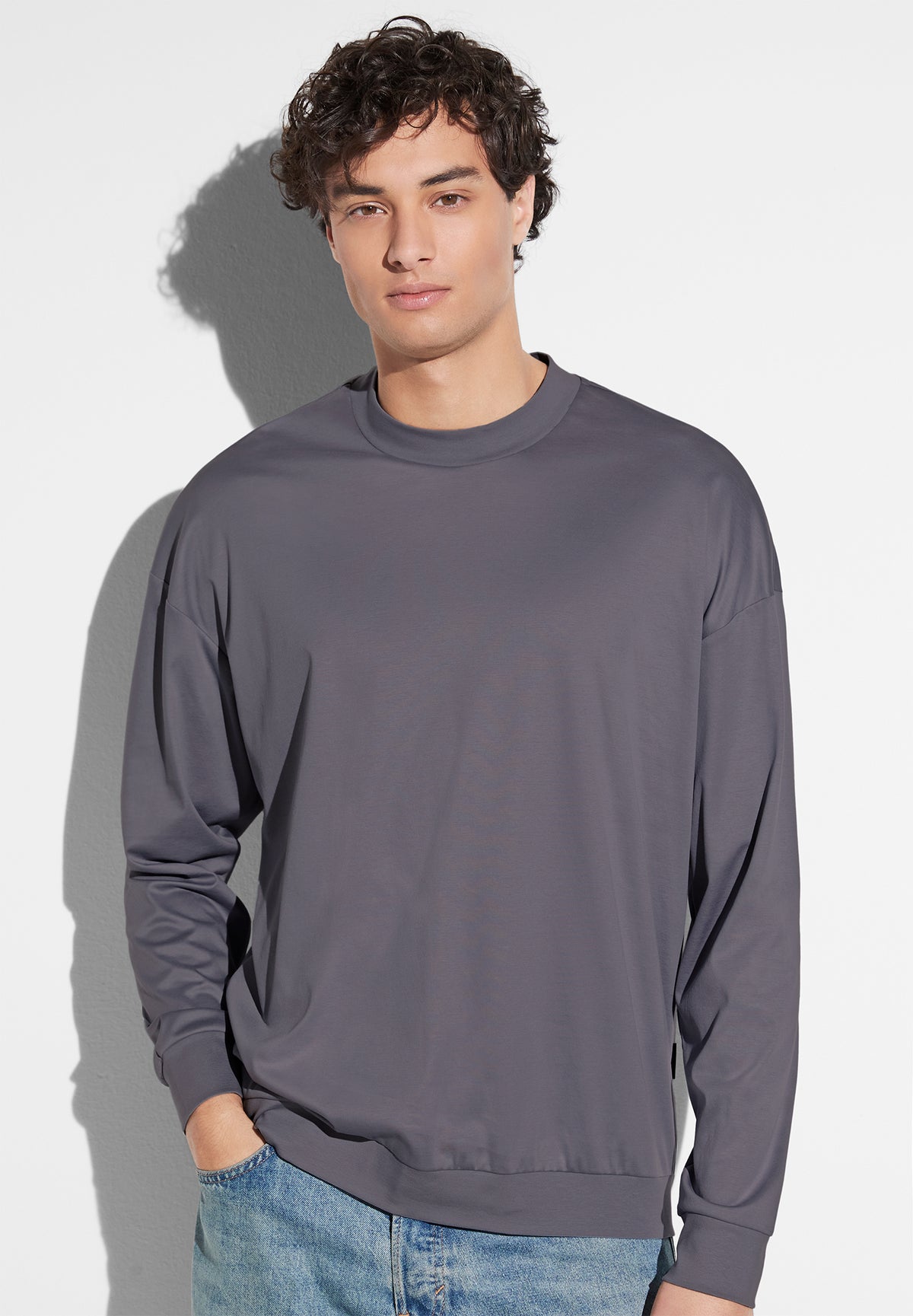 Sea Island | T-Shirt à manches longues - dark grey