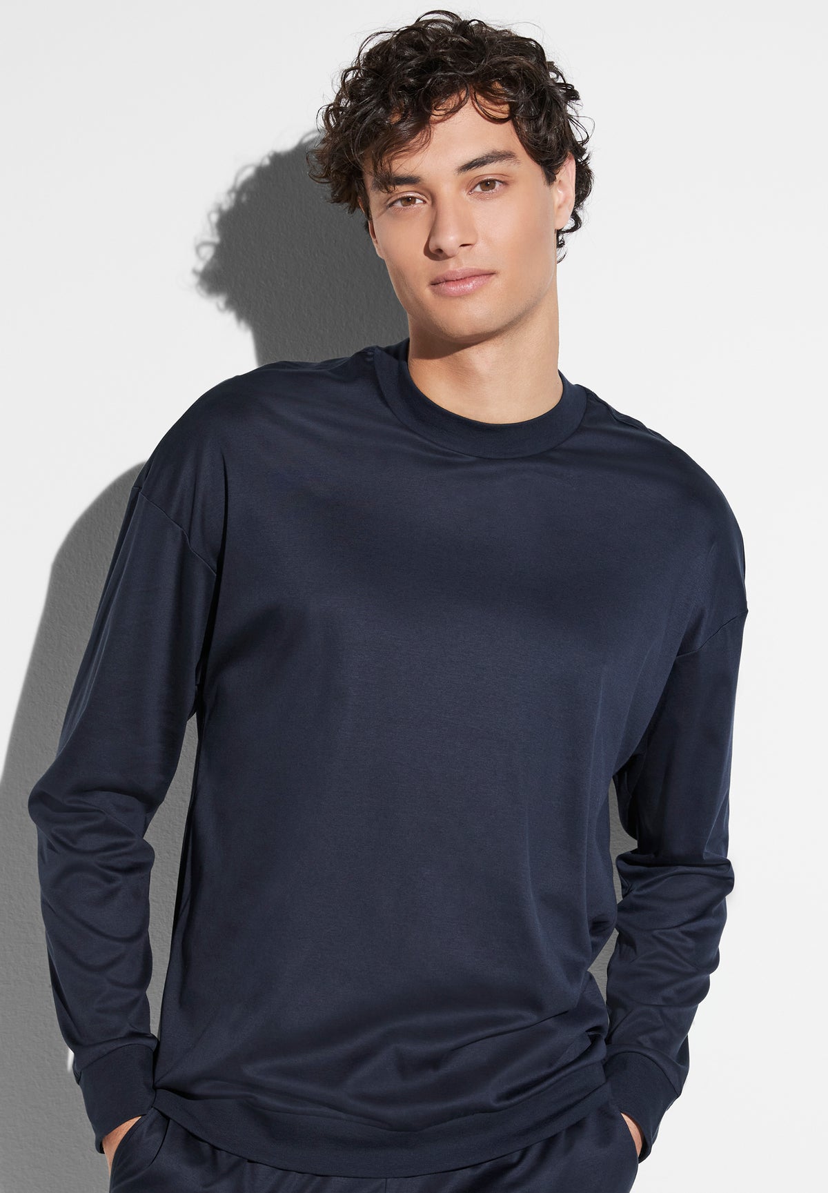 Sea Island | T-Shirt langarm - navy