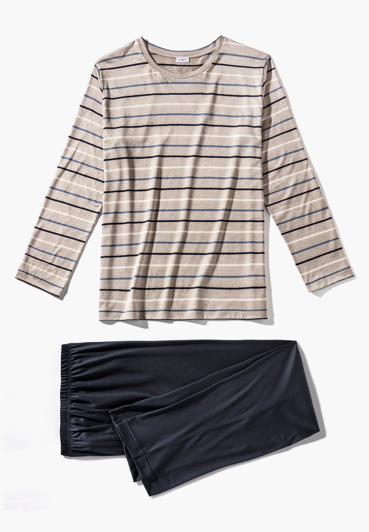 Silk/Cotton Stripes X Sea Island | Pyjama lang - teak