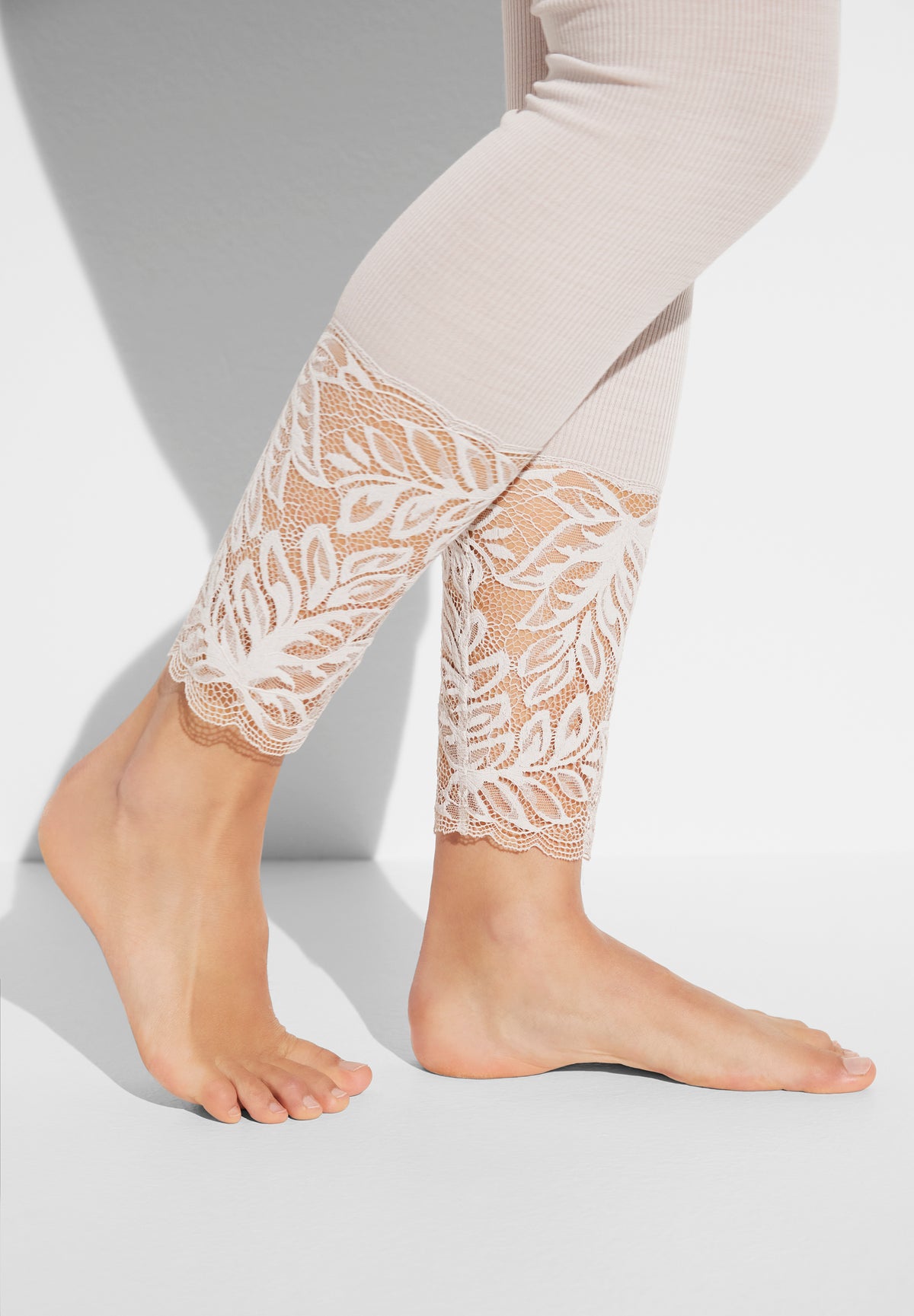 Wool &amp; Silk | Leggings - dove