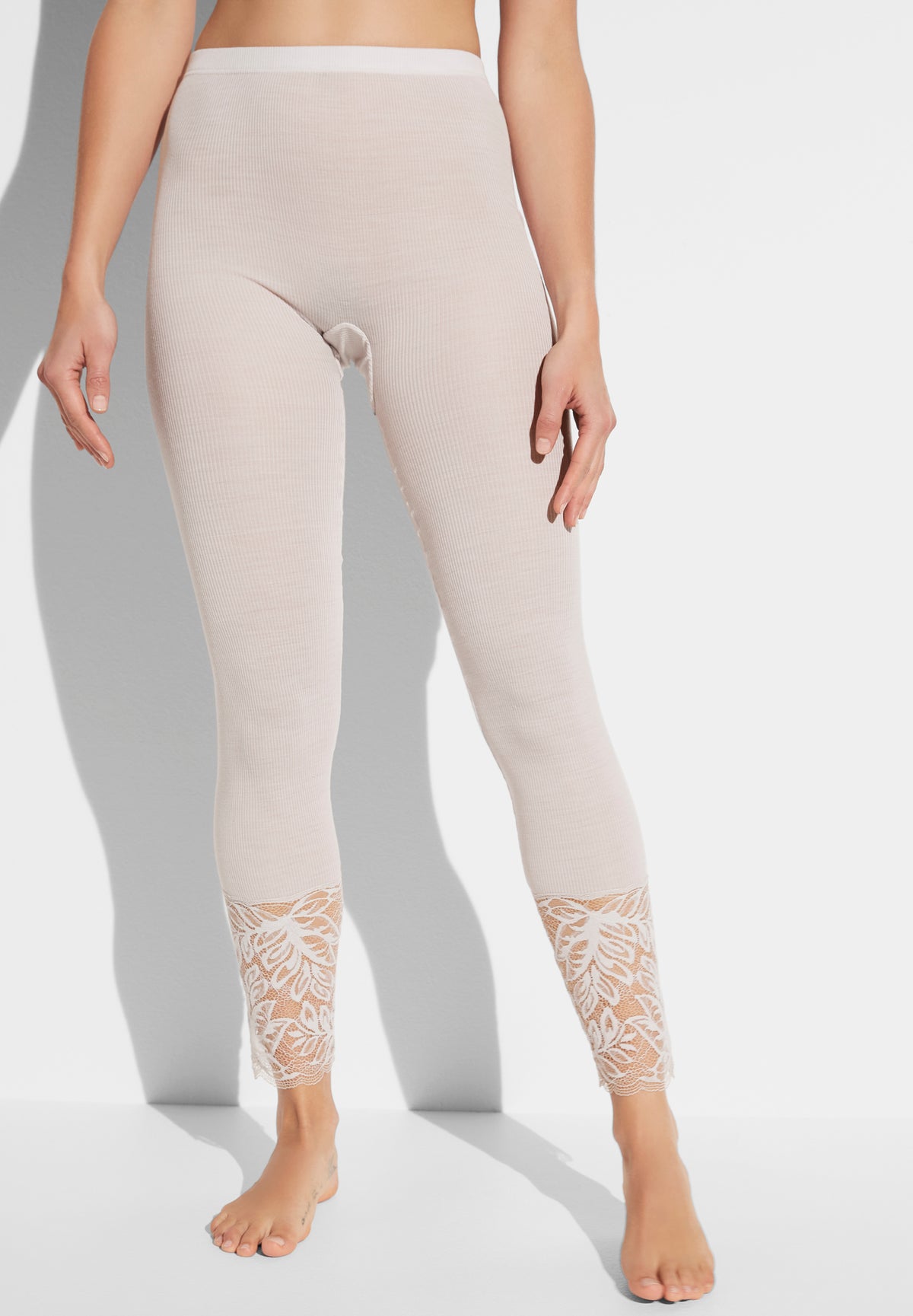 Wool &amp; Silk | Leggings - dove