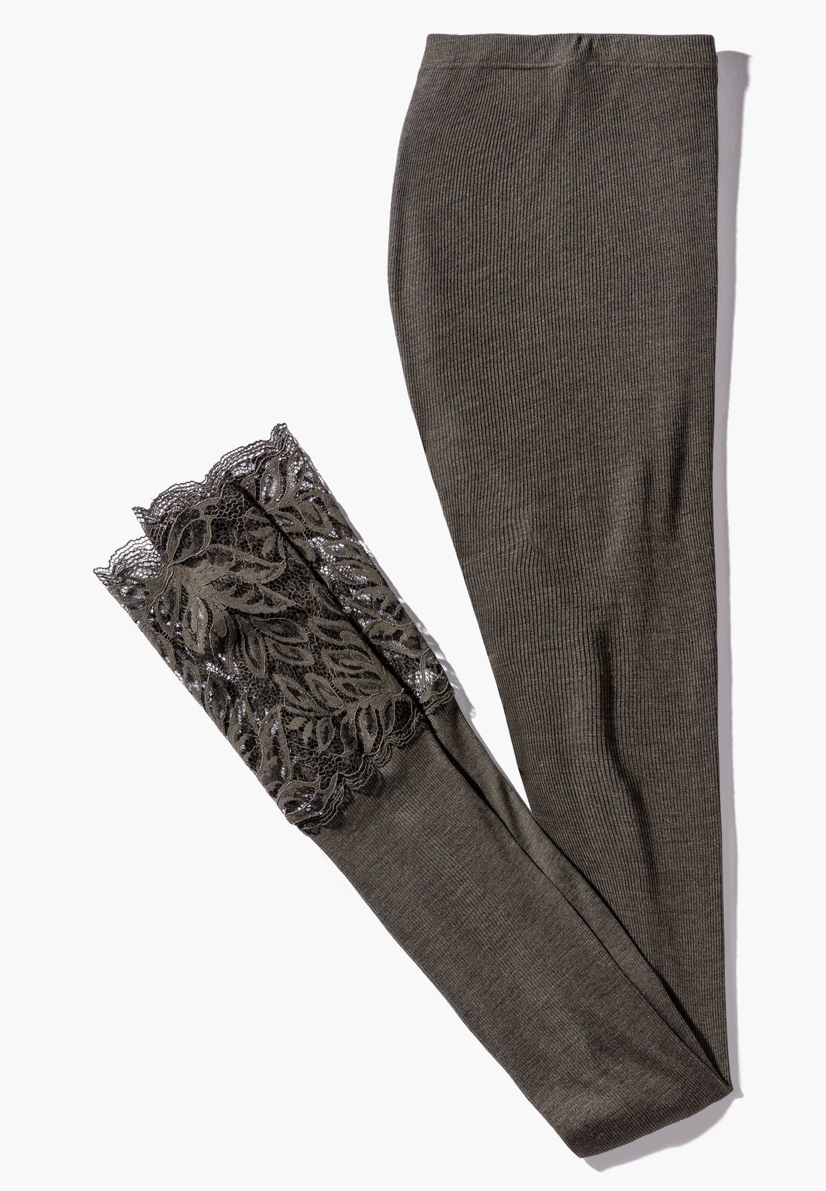 Wool &amp; Silk | Leggings - black olive