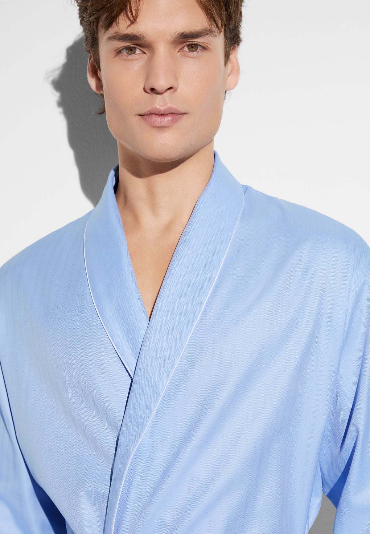 Sea Island Woven | Robe Long - blue