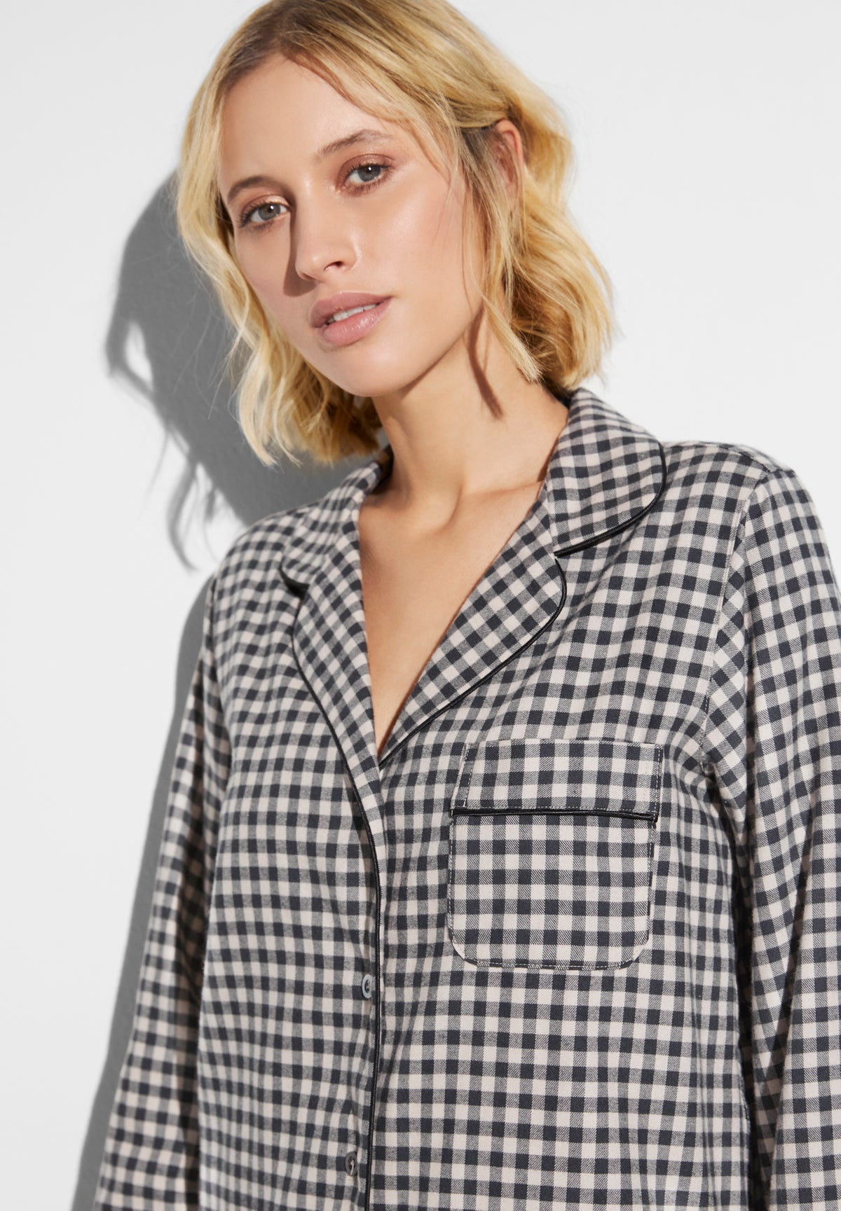 Cozy Flannel | Pyjama Long - oat check