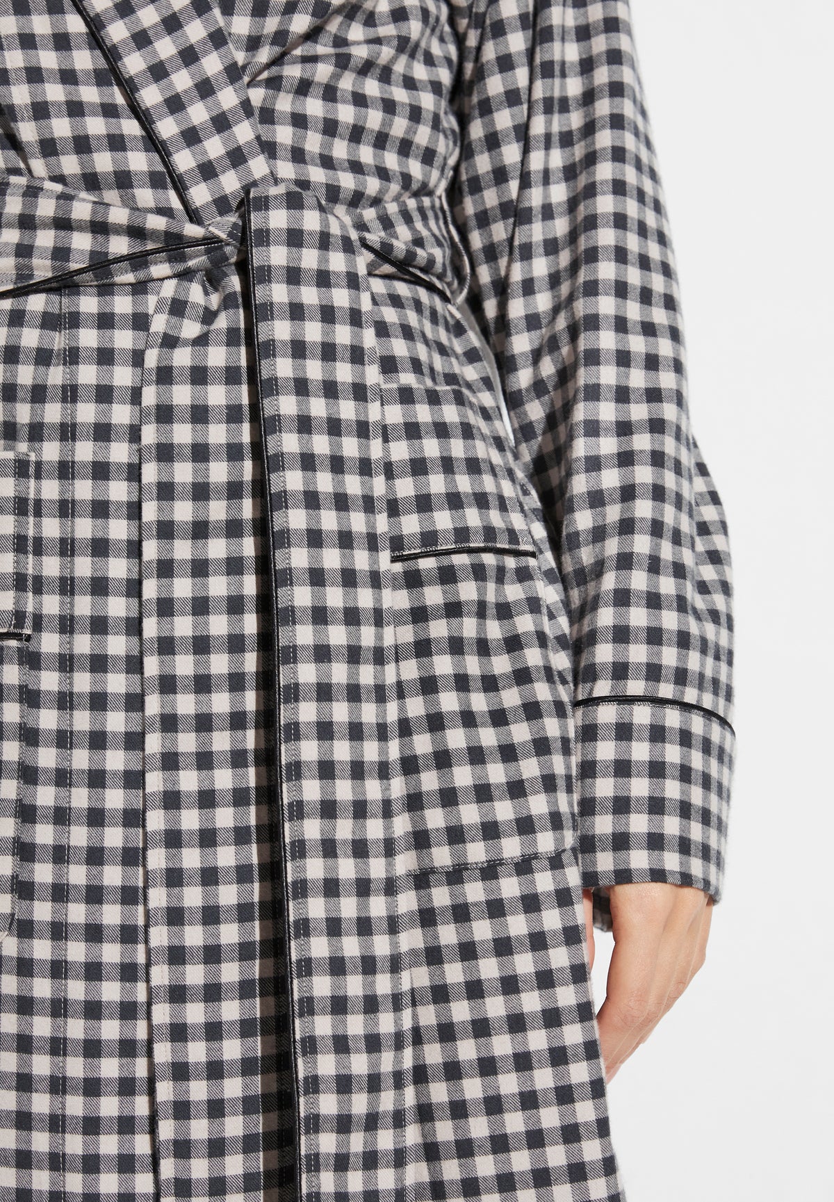 Cozy Flannel | Morgenmantel lang - oat check