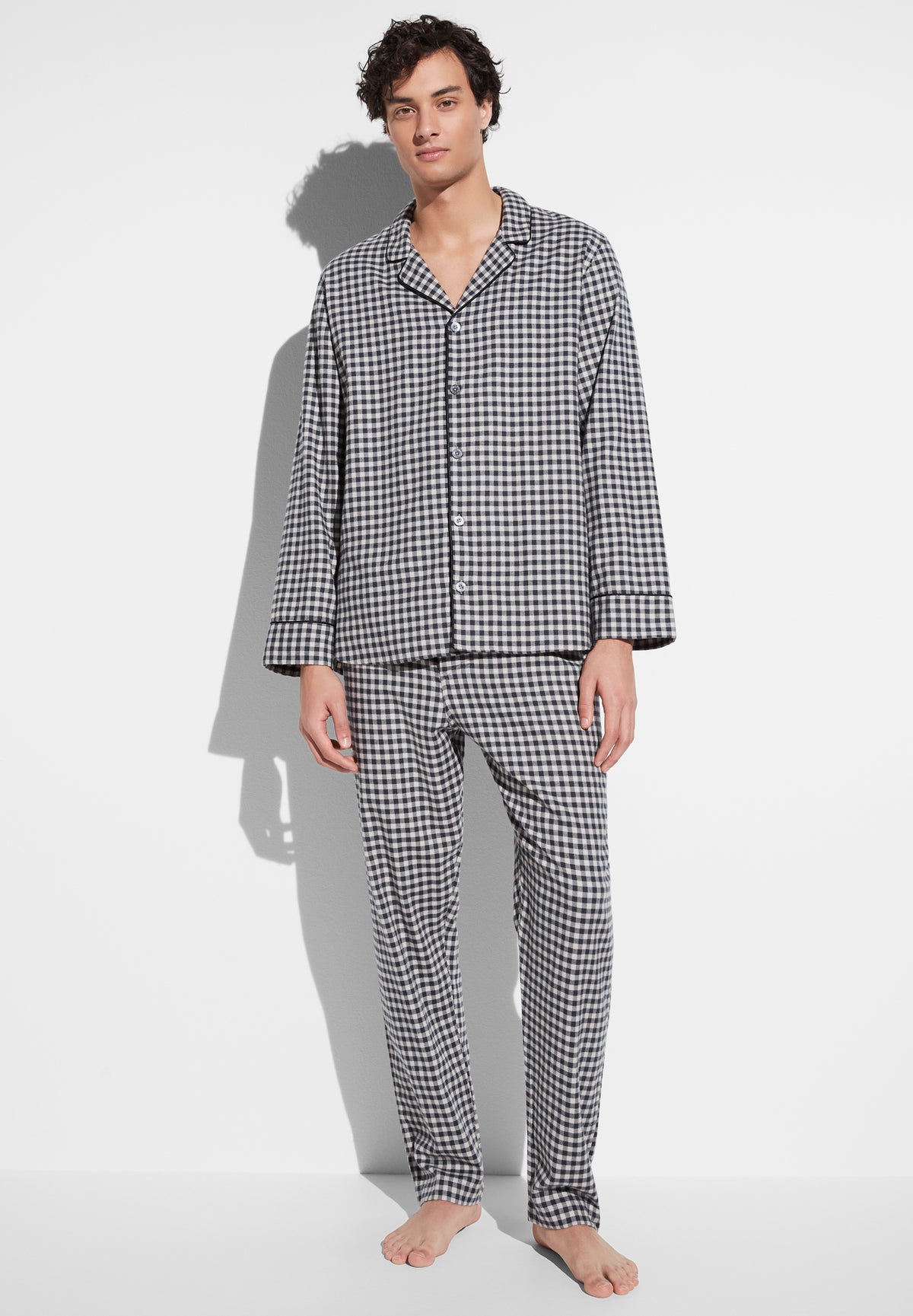 Cozy Flannel | Pyjama Long - oat check