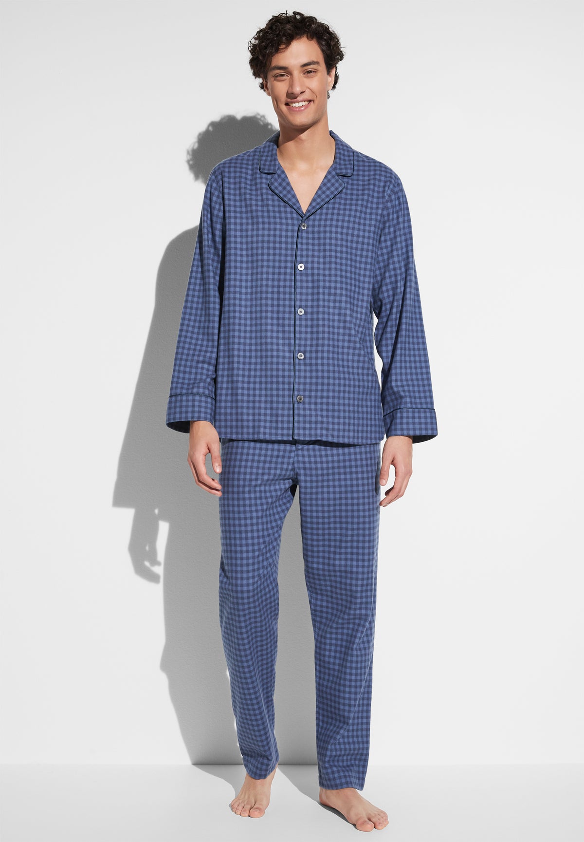 Cozy Flannel | Pyjama lang - blue check