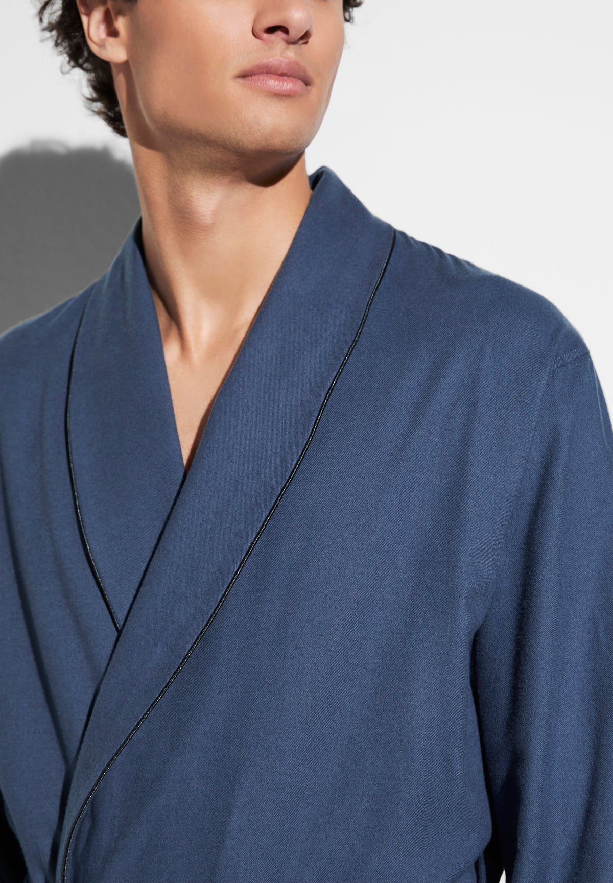 Cozy Flannel | Robe de chambre longue - navy