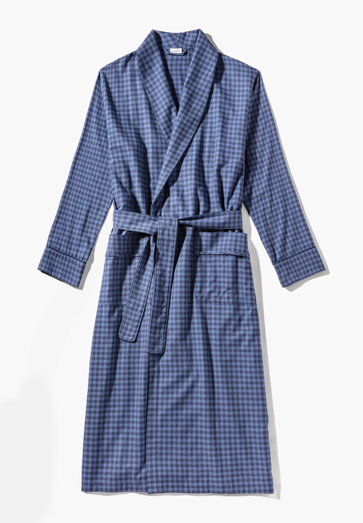 Cozy Flannel | Robe de chambre longue - blue check