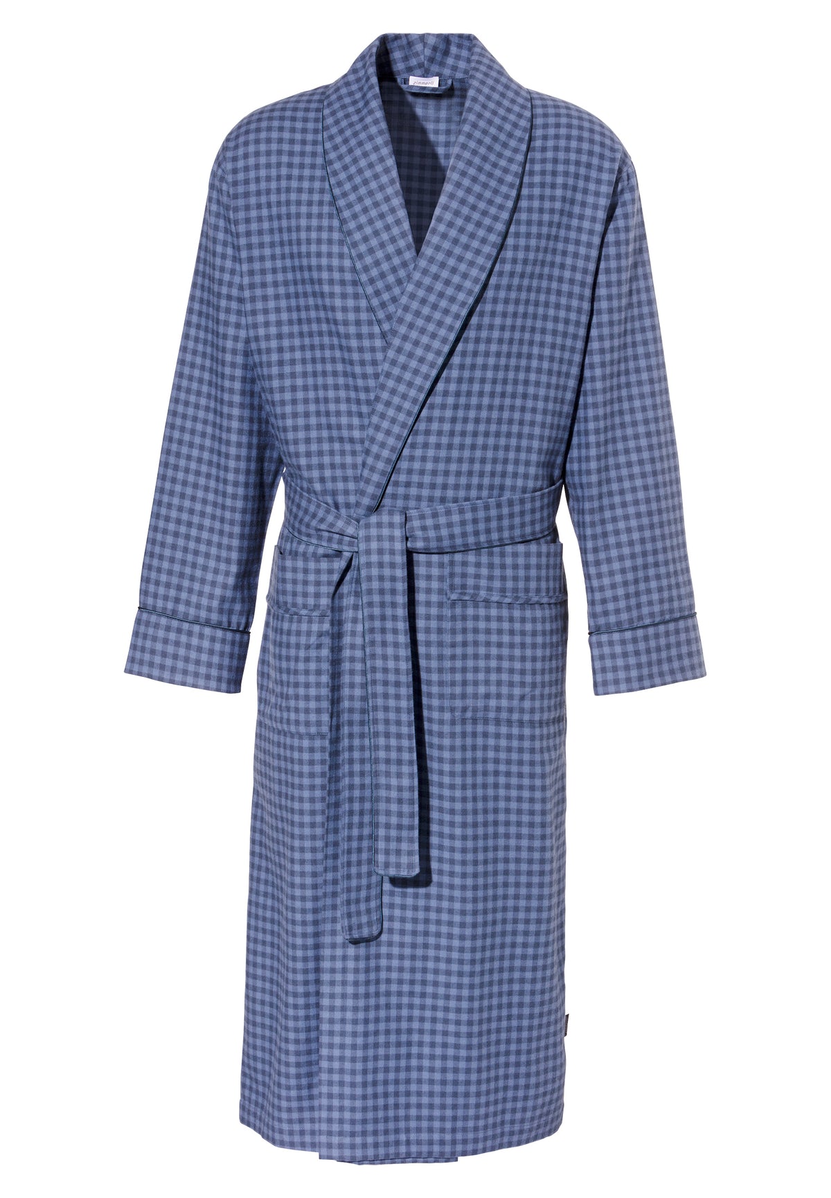 Cozy Flannel | Robe de chambre longue - blue check