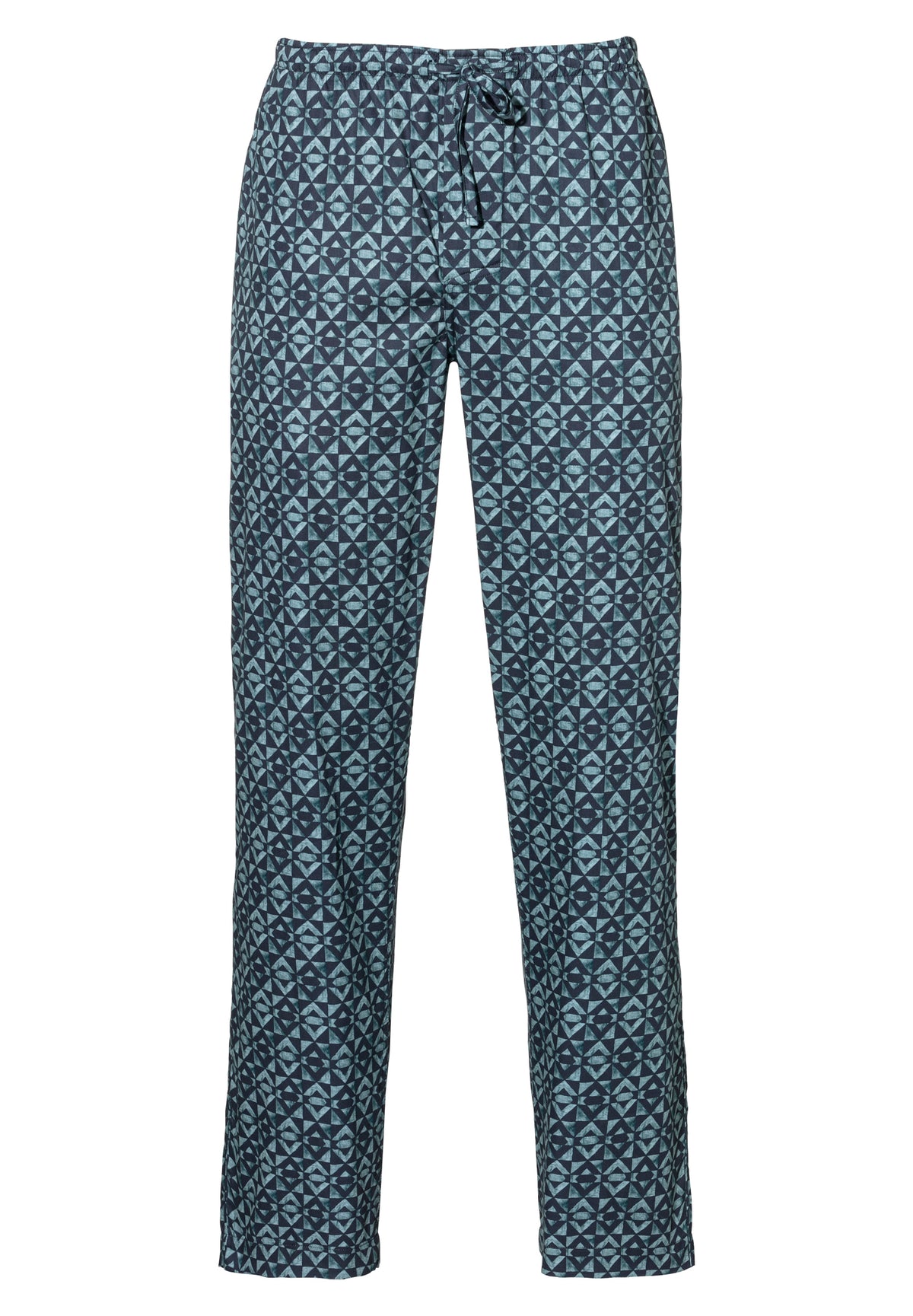 Cotton Sateen Print | Pantalon - geo blues