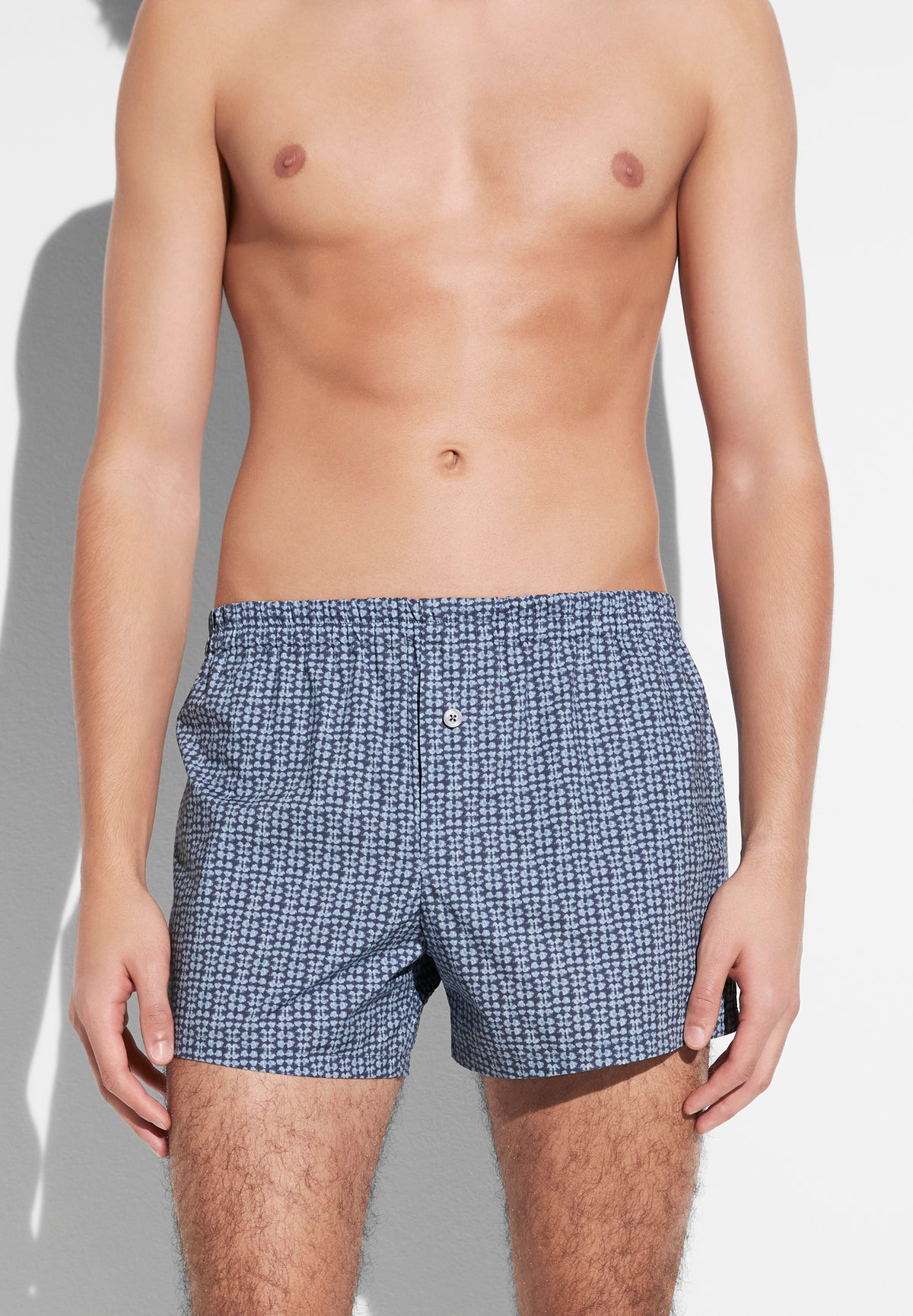 Cotton Poplin Print | Boxer Shorts - mini geo batic