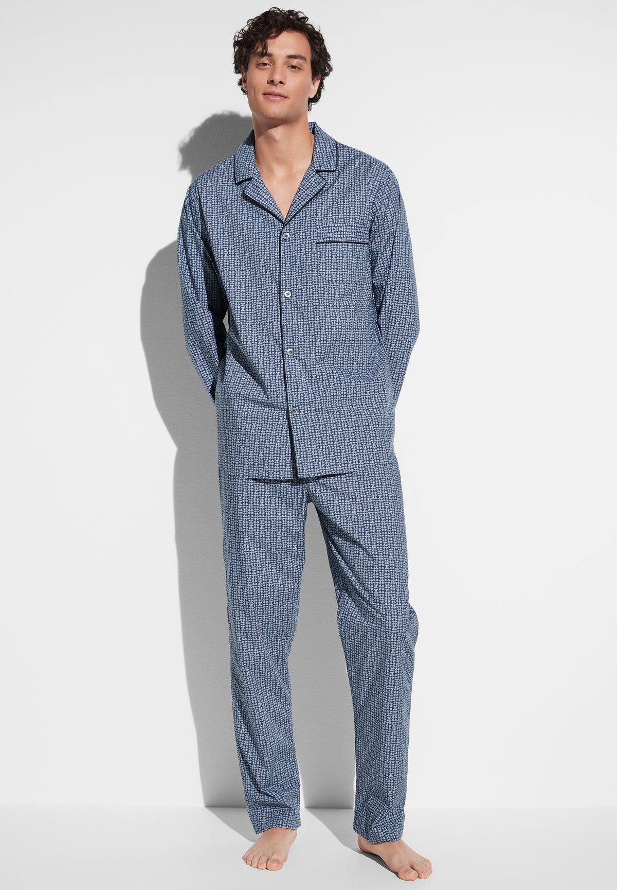 Cotton Poplin Print | Pyjama longues - mini geo batic