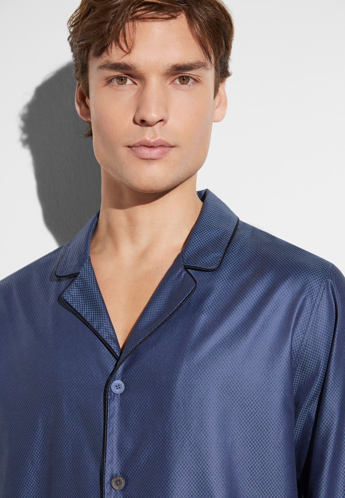 Luxury Jacquard | Pyjama lang - dark blue