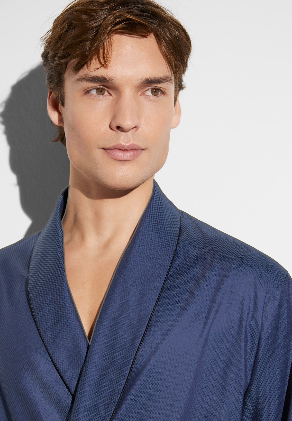 Luxury Jacquard | Robe Long - dark blue