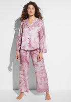 Cotton/Silk Print | Pyjama longues - shades of marble