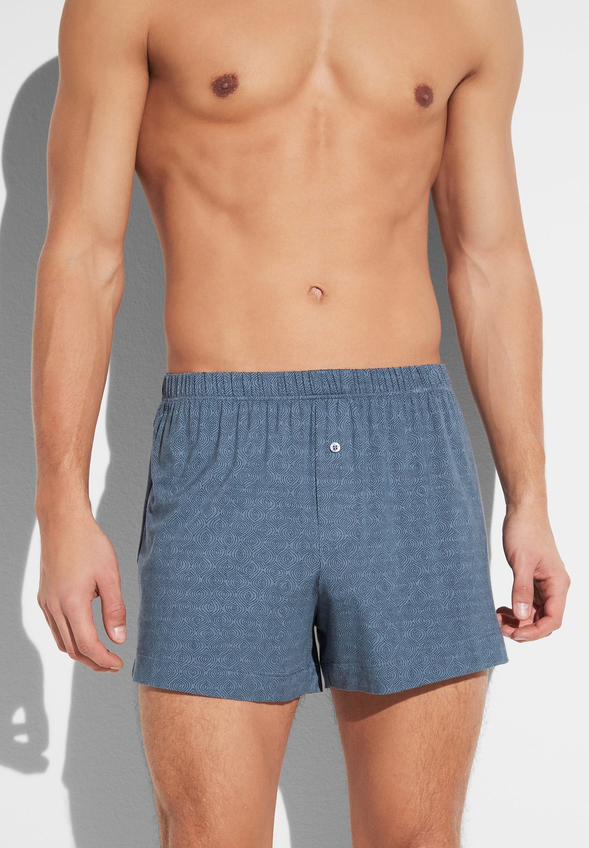 Pureness Print | Boxer Briefs - linear geo blue