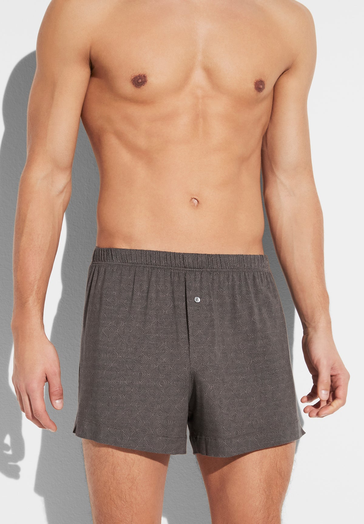 Pureness Print | Boxer - linear geo brown