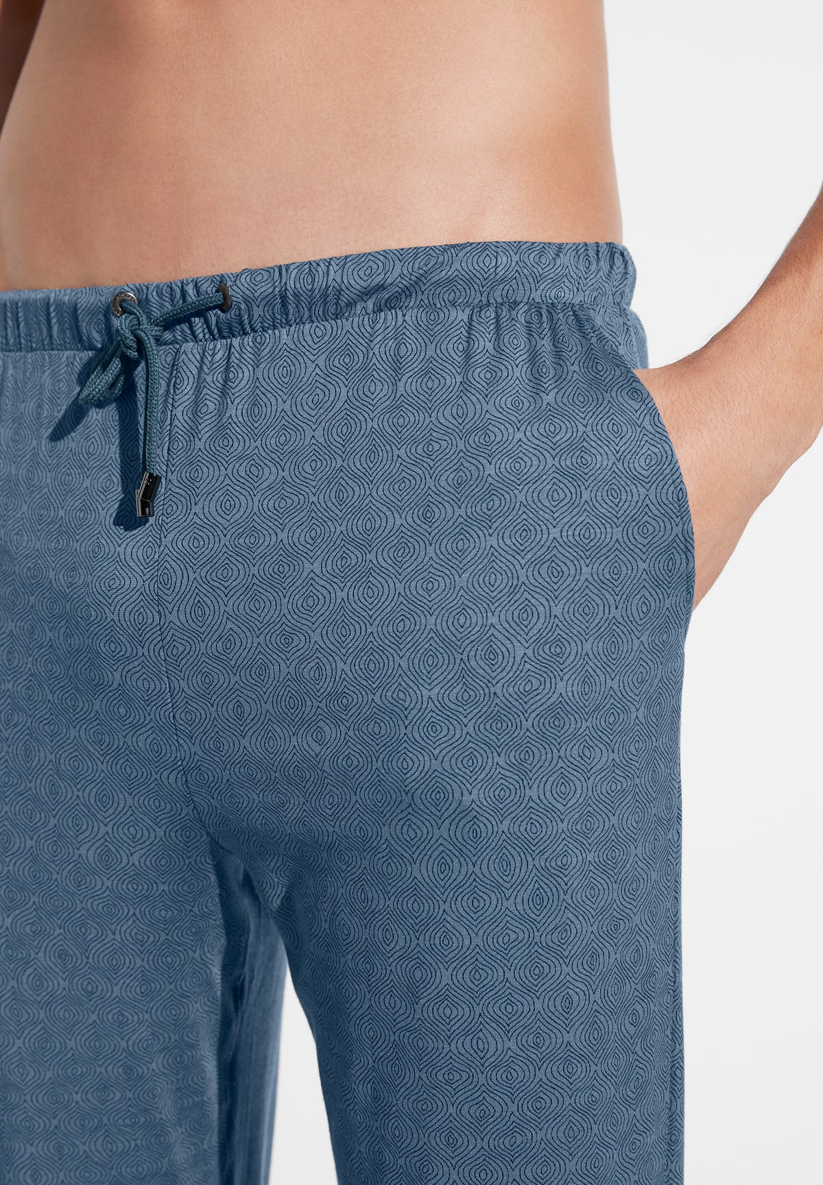 Pureness Print | Hose lang - linear geo blue