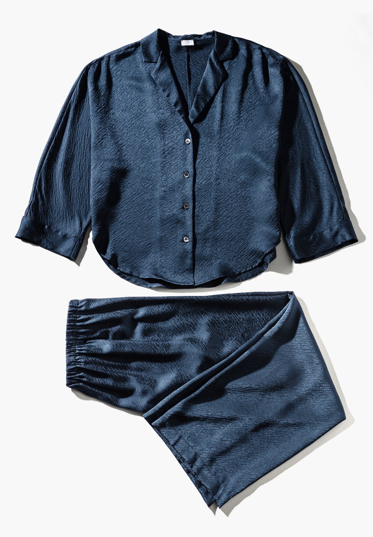 Luxury Silk Pyjama Long midnight navy