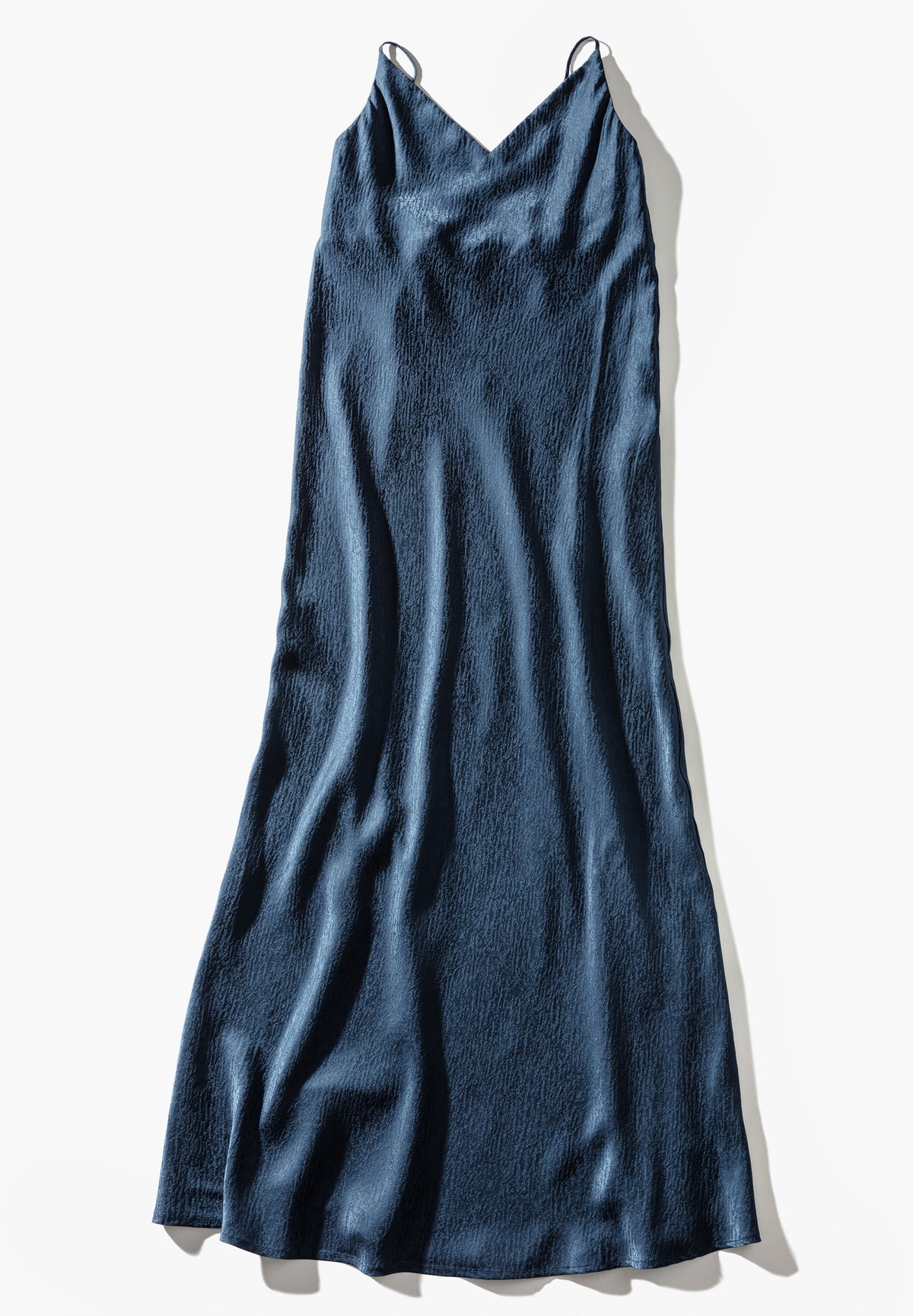 Luxury Silk | Chemise de nuit bretelles spaghetti - midnight navy