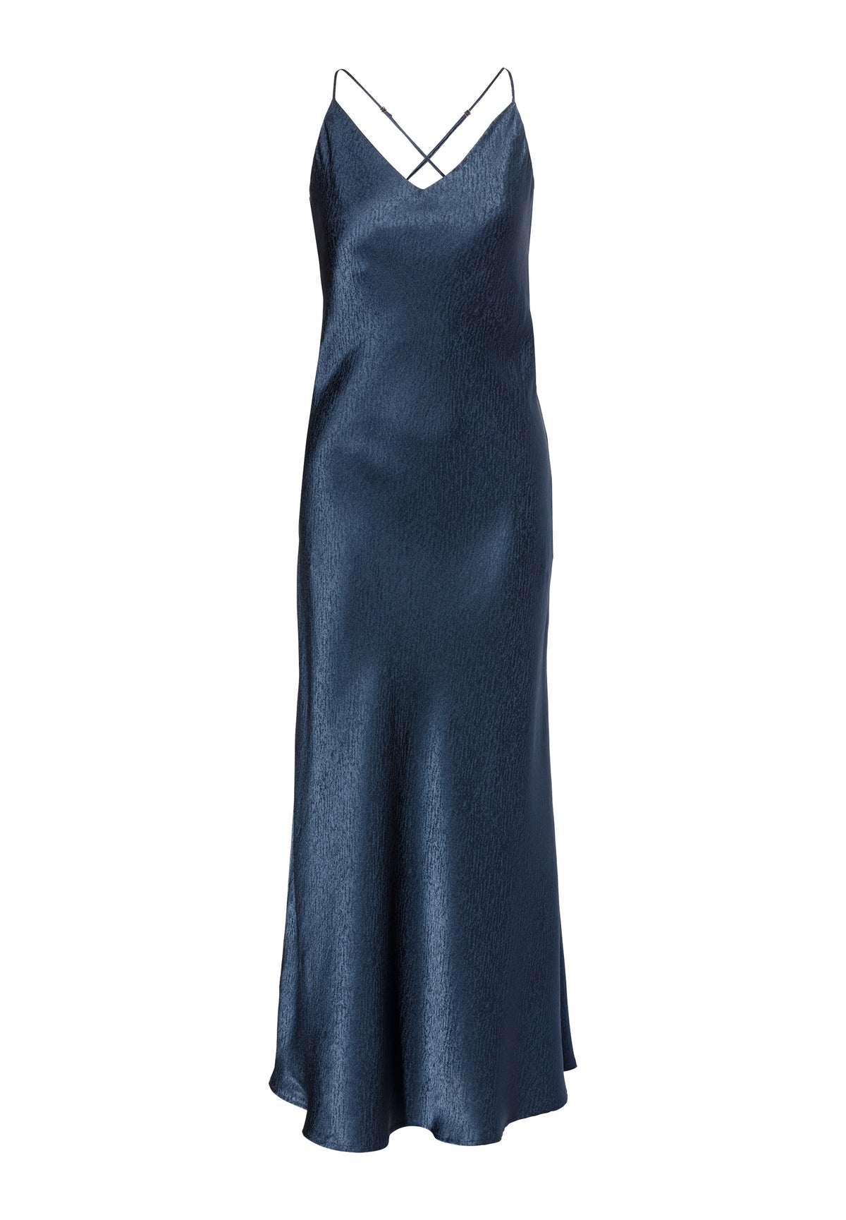 Luxury Silk | Spaghetti Nightgown - midnight navy