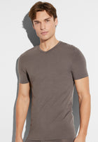 Pureness | T-Shirt Short Sleeve V-Neck - maple wood