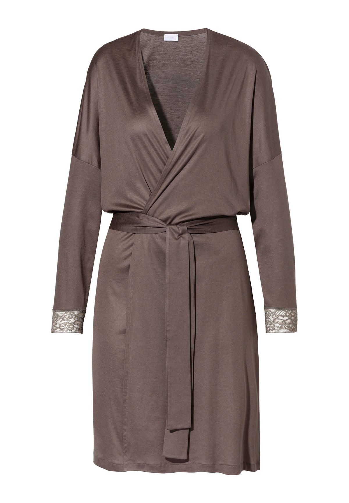 Silk Dreams | Robe de chambre courte - olive brown