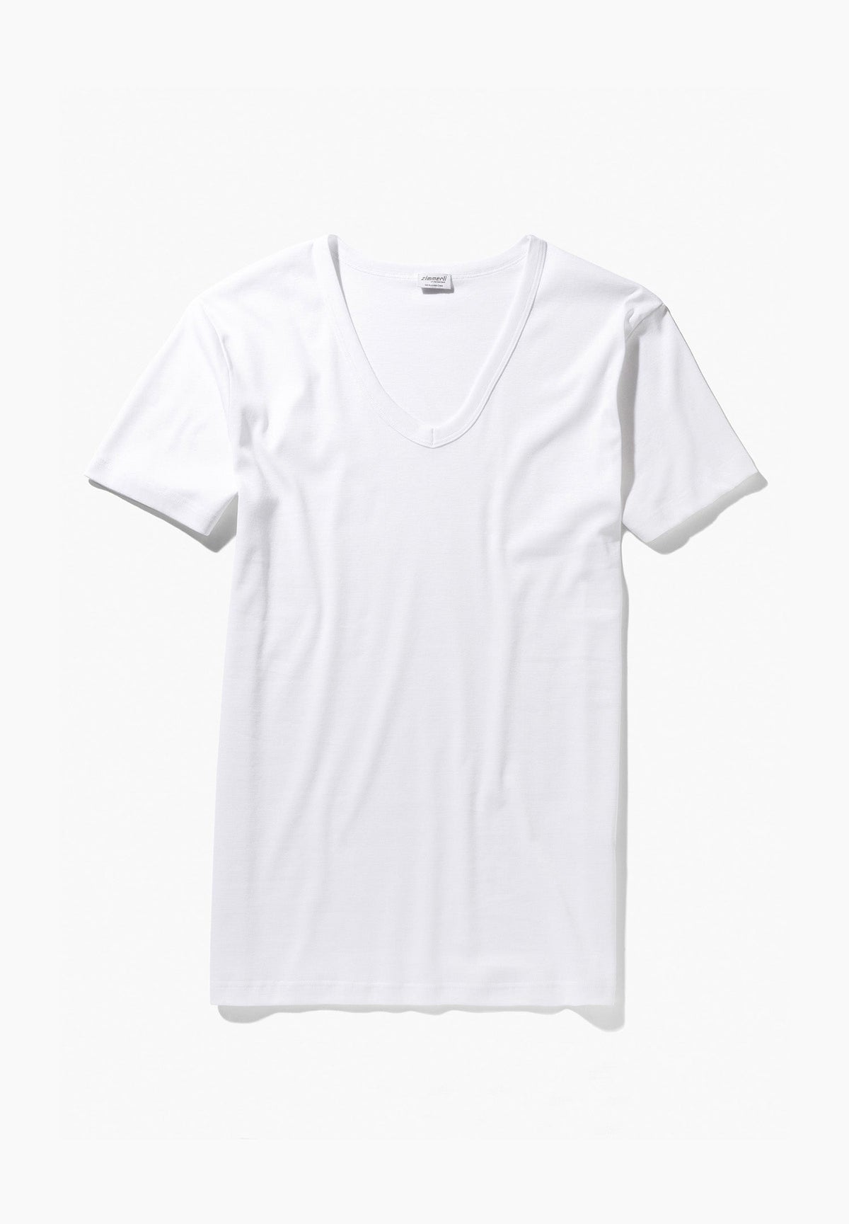 Business Class | T-Shirt kurzarm V-Ausschnitt - weiss