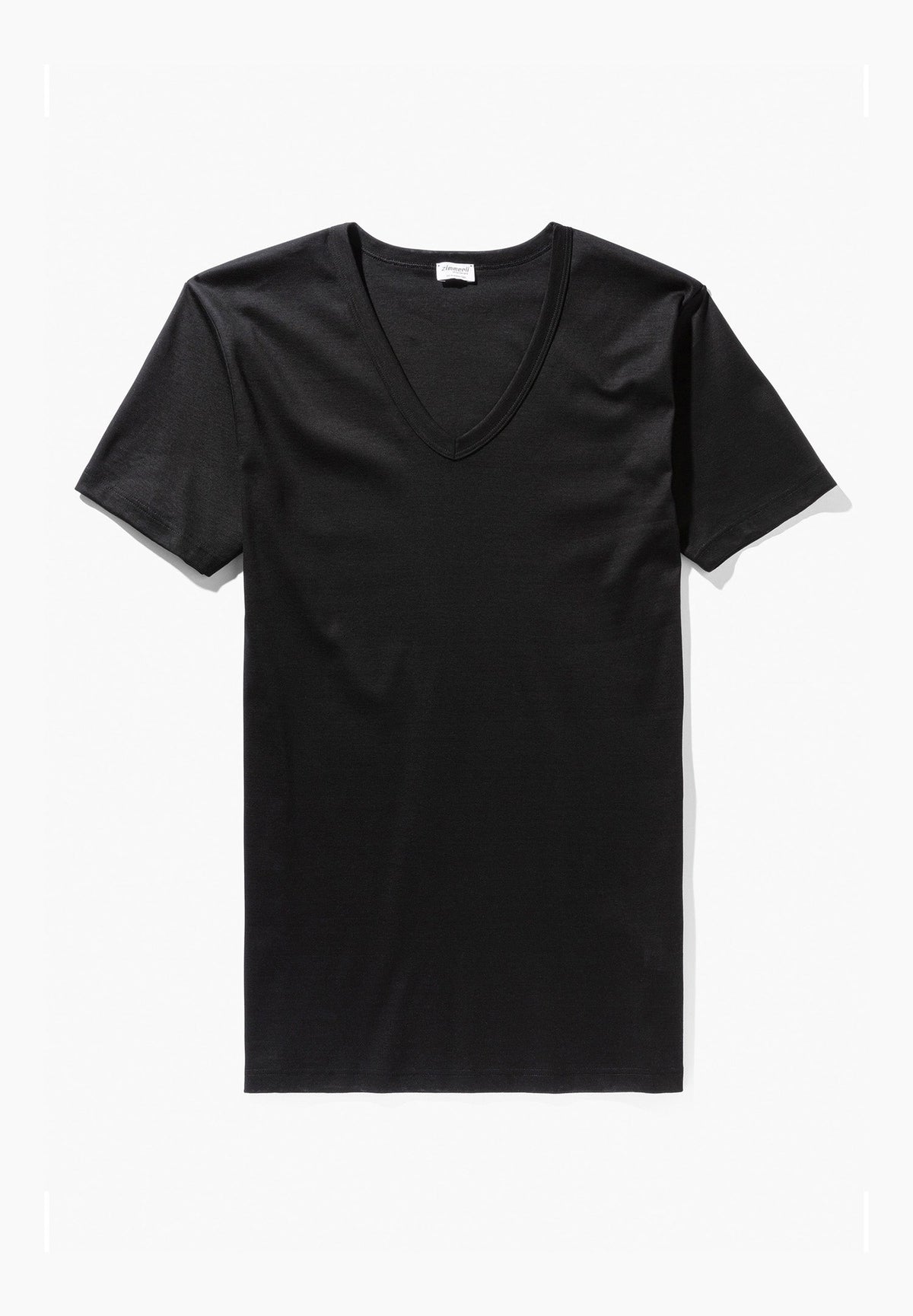 Business Class | T-Shirt kurzarm V-Ausschnitt - schwarz