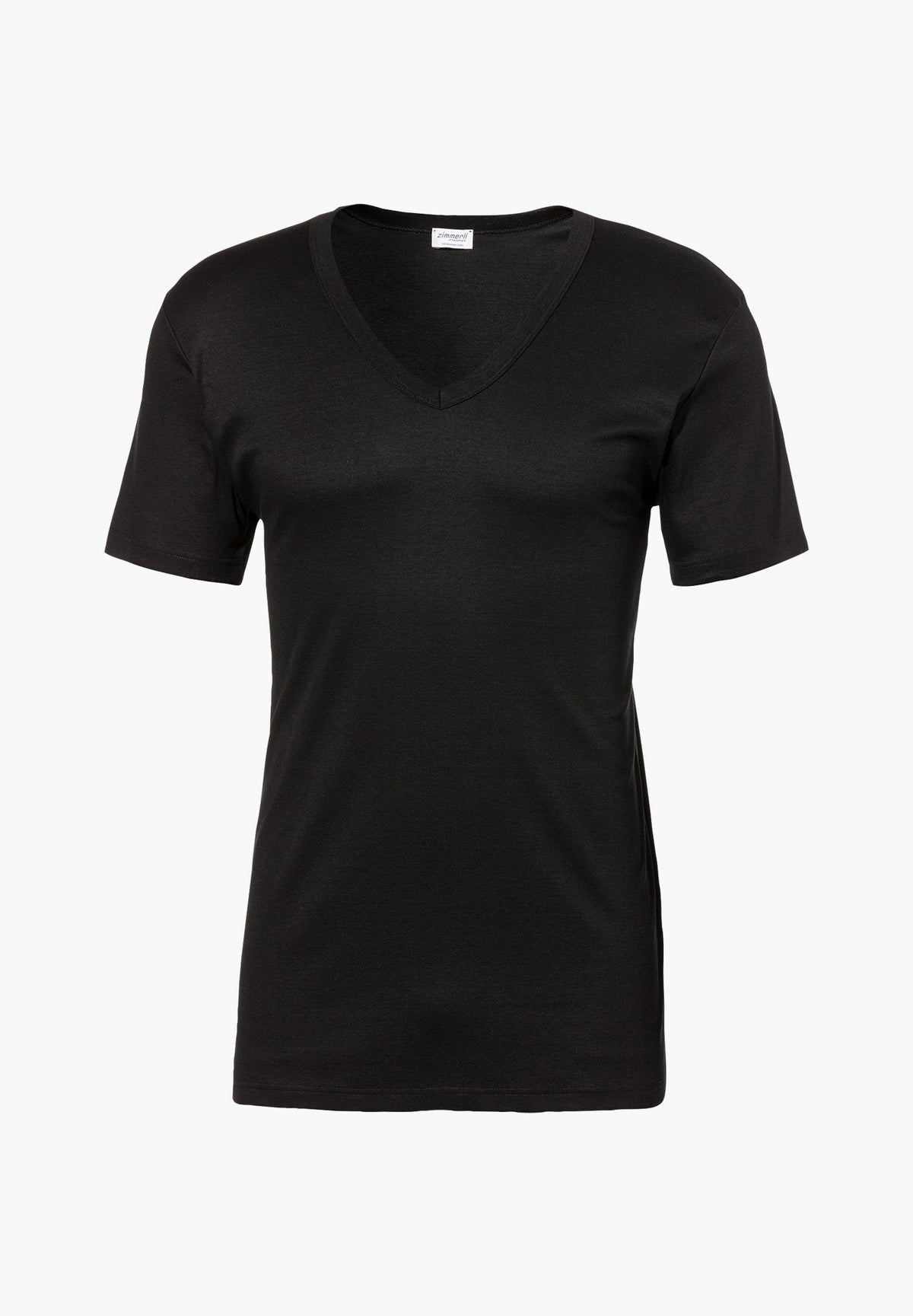 Business Class | T-Shirt kurzarm V-Ausschnitt - schwarz