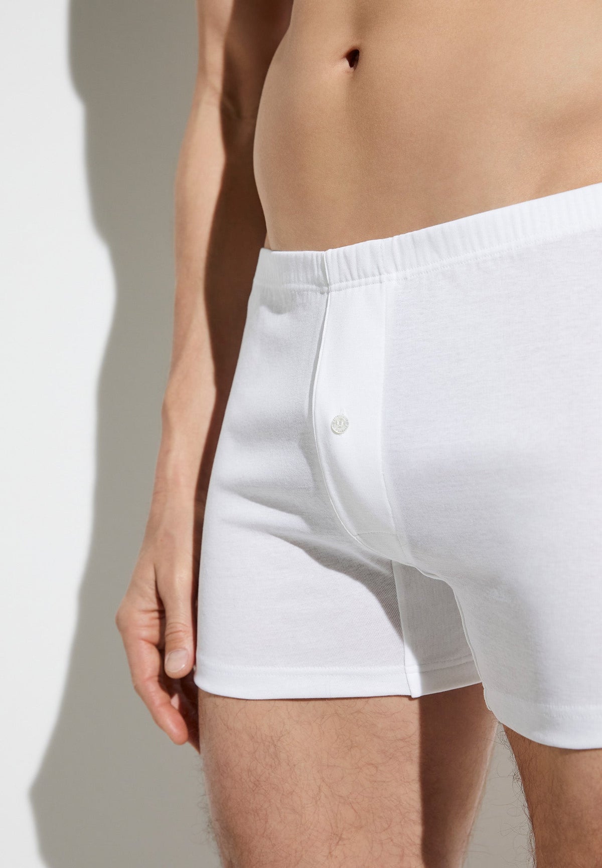 Business Class | Boxer Shorts, mit Eingriff - white