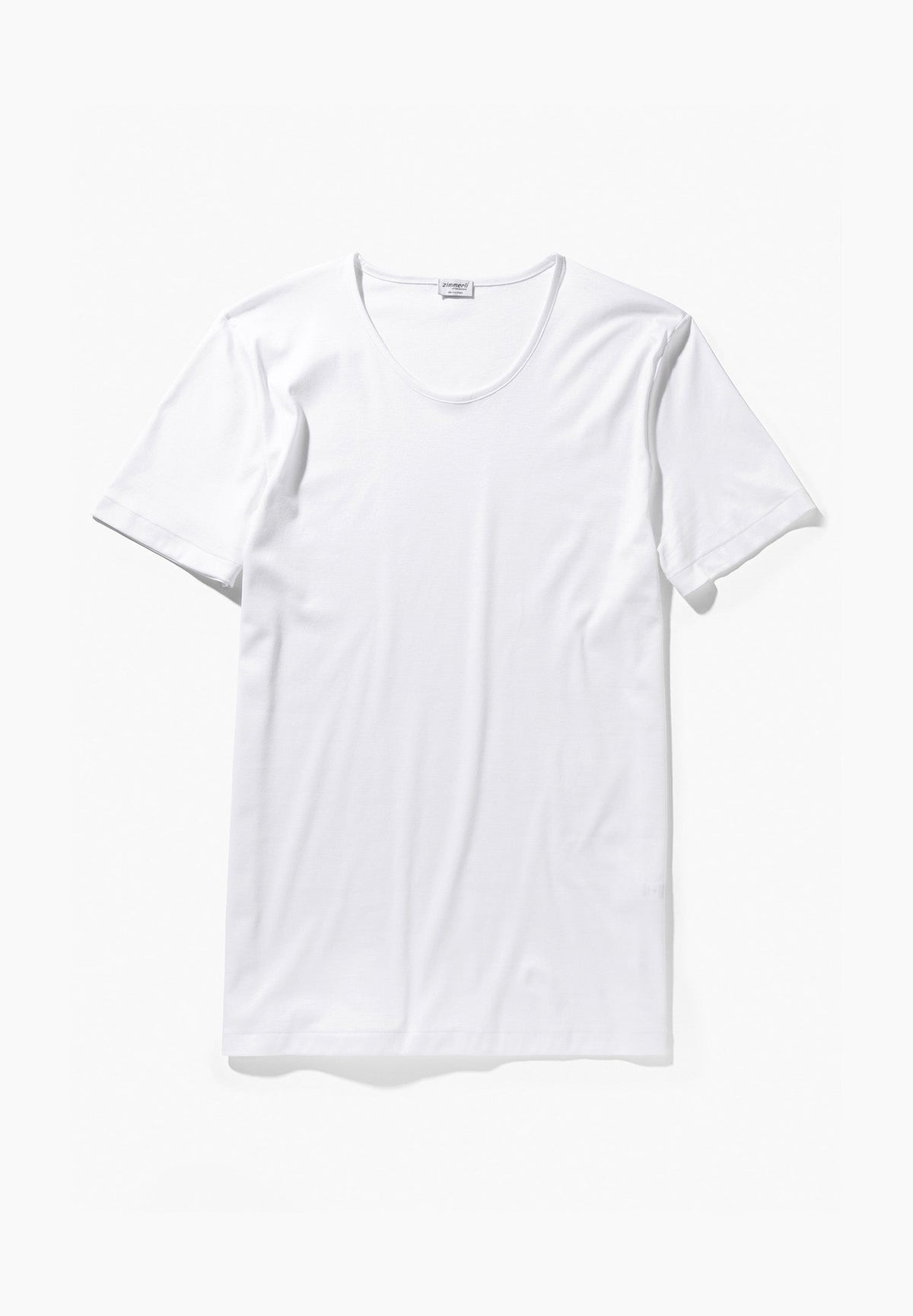 Sea Island | T-Shirt Short Sleeve, Round Neck Fine Collar - white