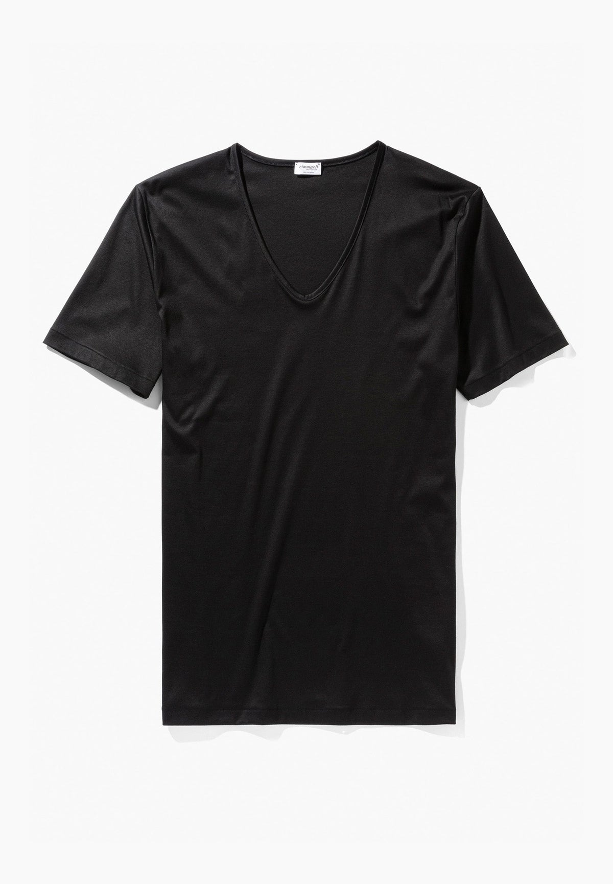 Sea Island | T-Shirt kurzarm V-Ausschnitt - schwarz