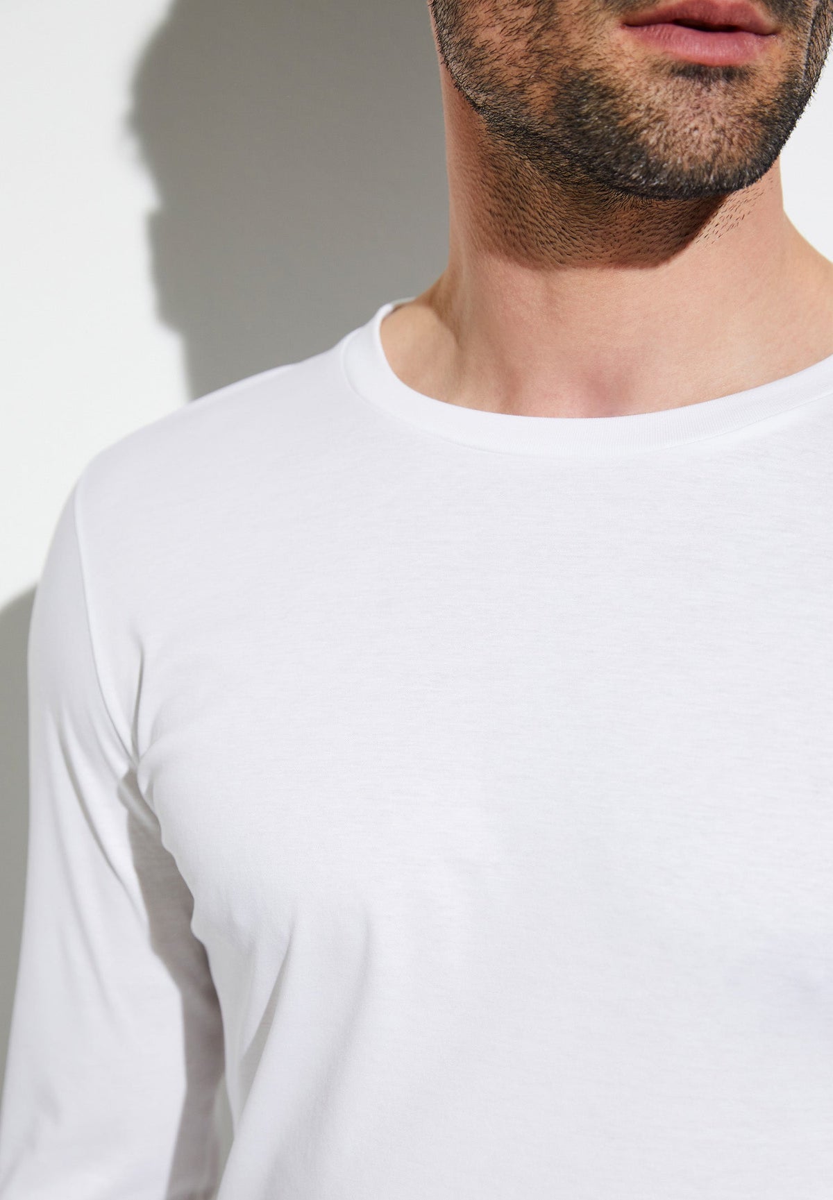 Sea Island | T-Shirt langarm - weiss