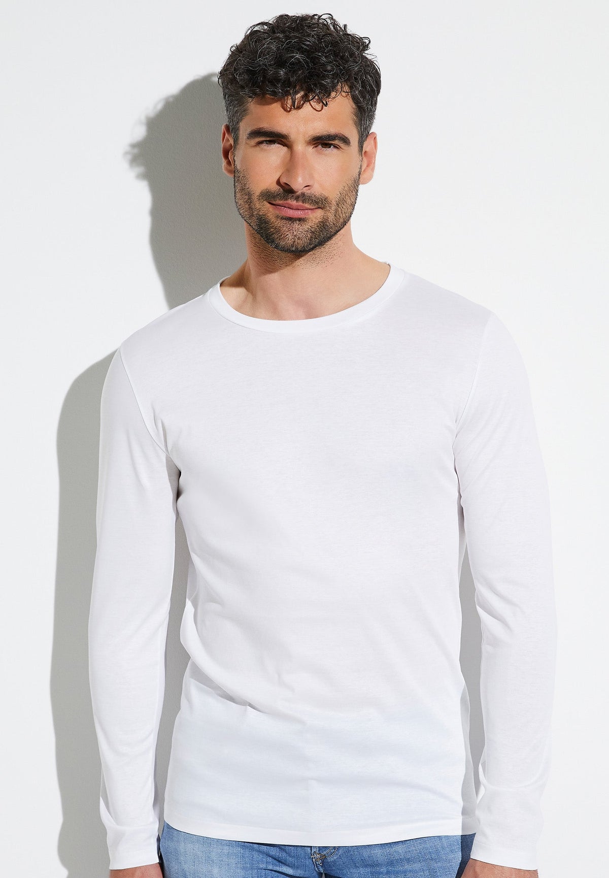 Sea Island | T-Shirt langarm - white