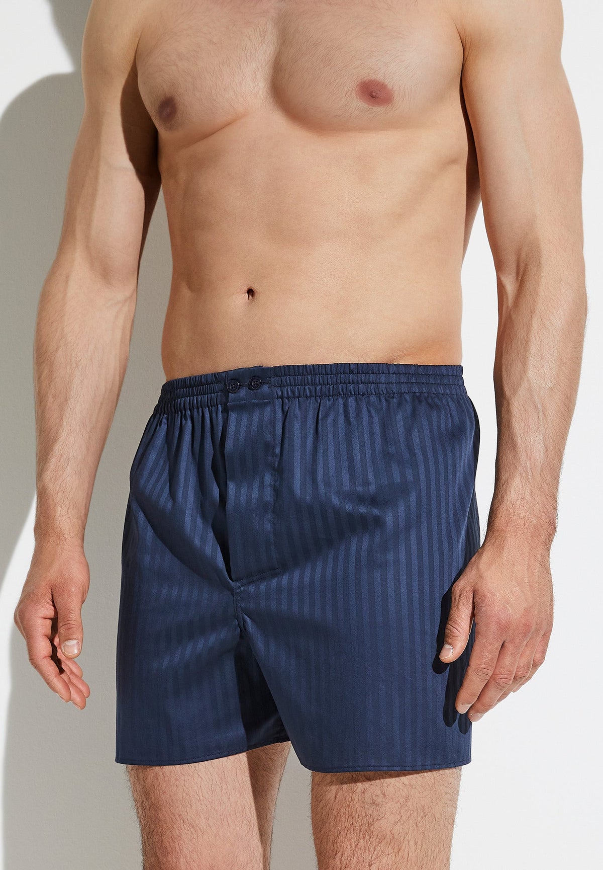 Woven Nightwear | Boxer Shorts - navy