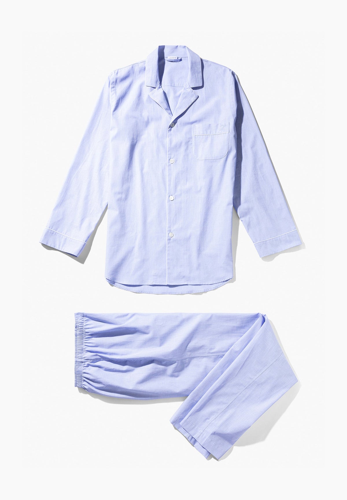 Woven Nightwear | Pyjama Long - light blue