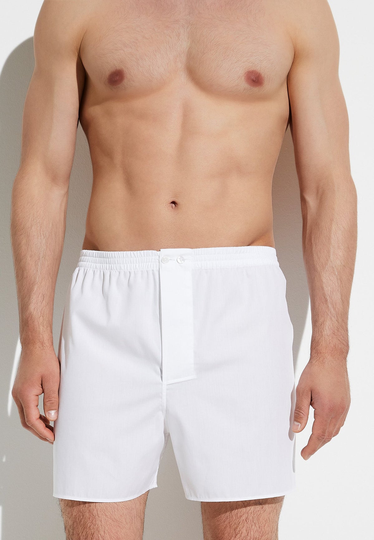 Woven Nightwear | Boxer Shorts - white